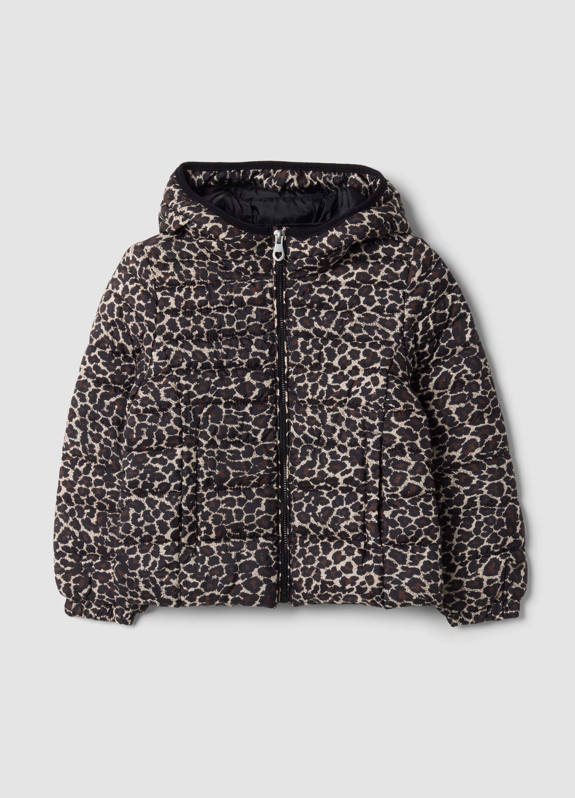 OVS KIDS, Giubbotto Marrone Imbottito Con Cappuccio E Zip, Bambina, Nero, Taglia: 9-10