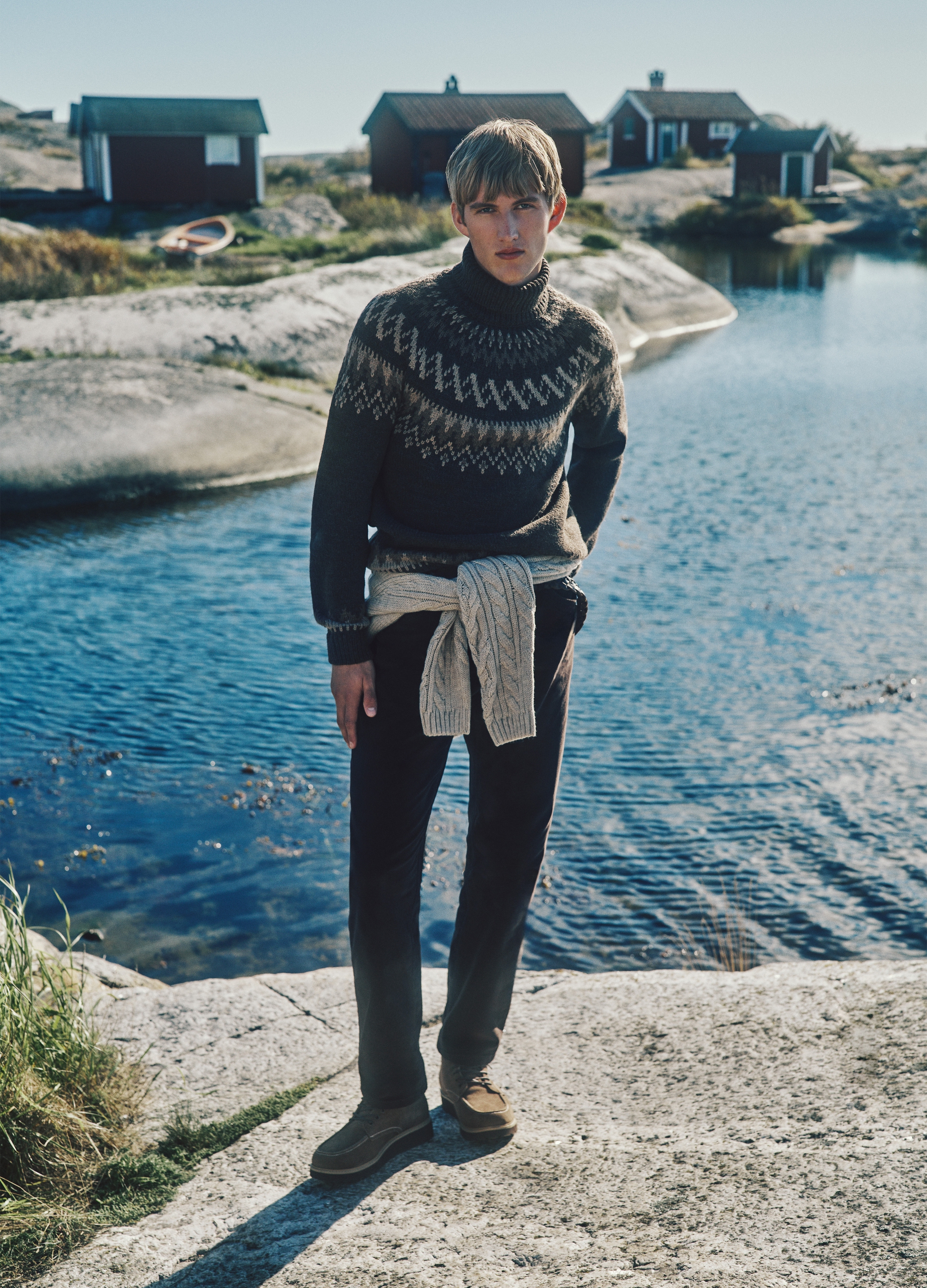 PIOMBO, Dolcevita Marrone Con Motivo Jacquard In Misto Lana E Alpaca, Uomo, Multicolor, Taglia: S