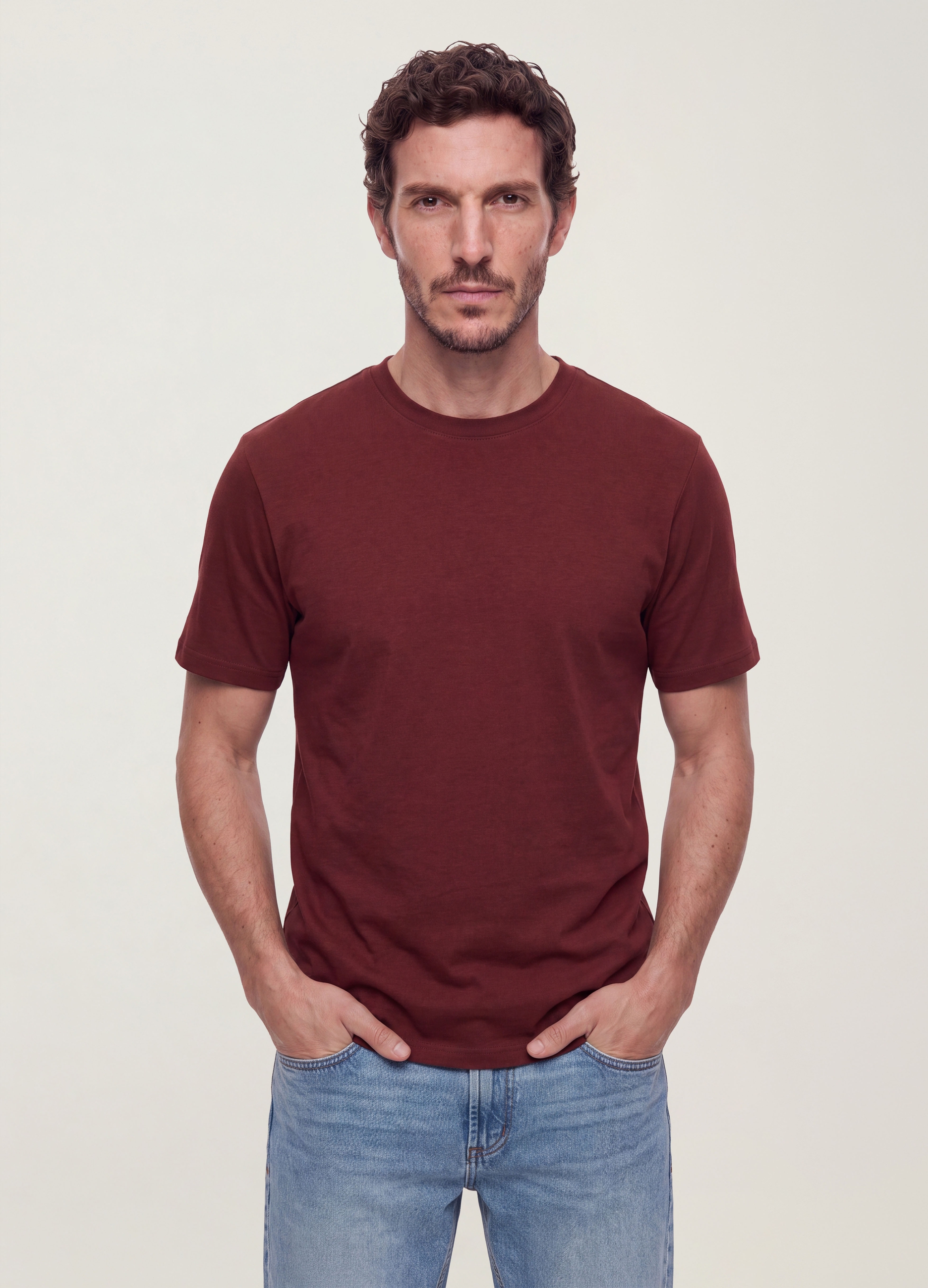 OVS, T-shirt The Iconic Tee Rossa In Puro Cotone A Maniche Corte Relaxed Fit, Uomo, Rosso, Taglia: L