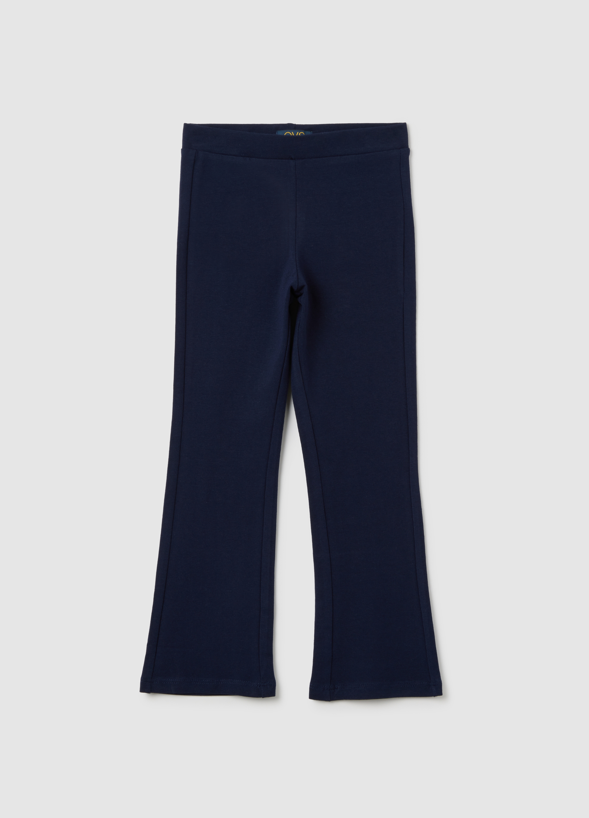 OVS, Mädchenhose Aus Blauer Baumwollmischung Mit Schlag, Mädchen, Dunkelblau, Größe: 3-4