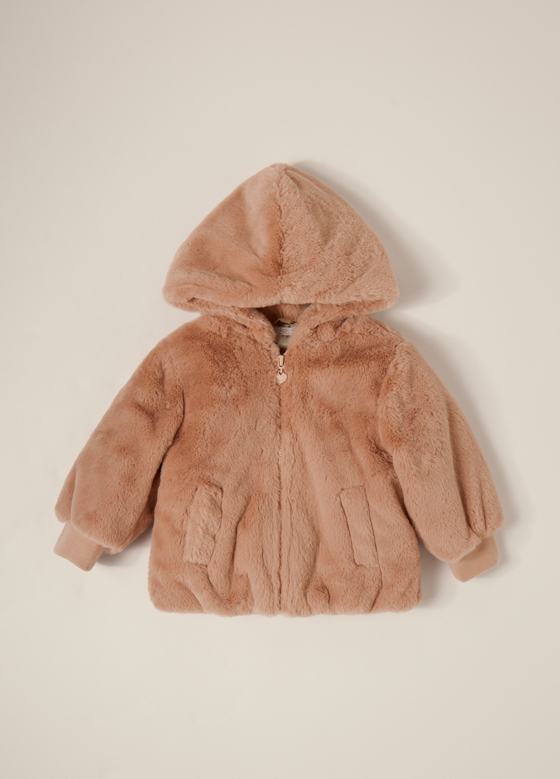 IANA, Cappotto In Eco Fur Iana Neonata, Rosa, Taglia: 6