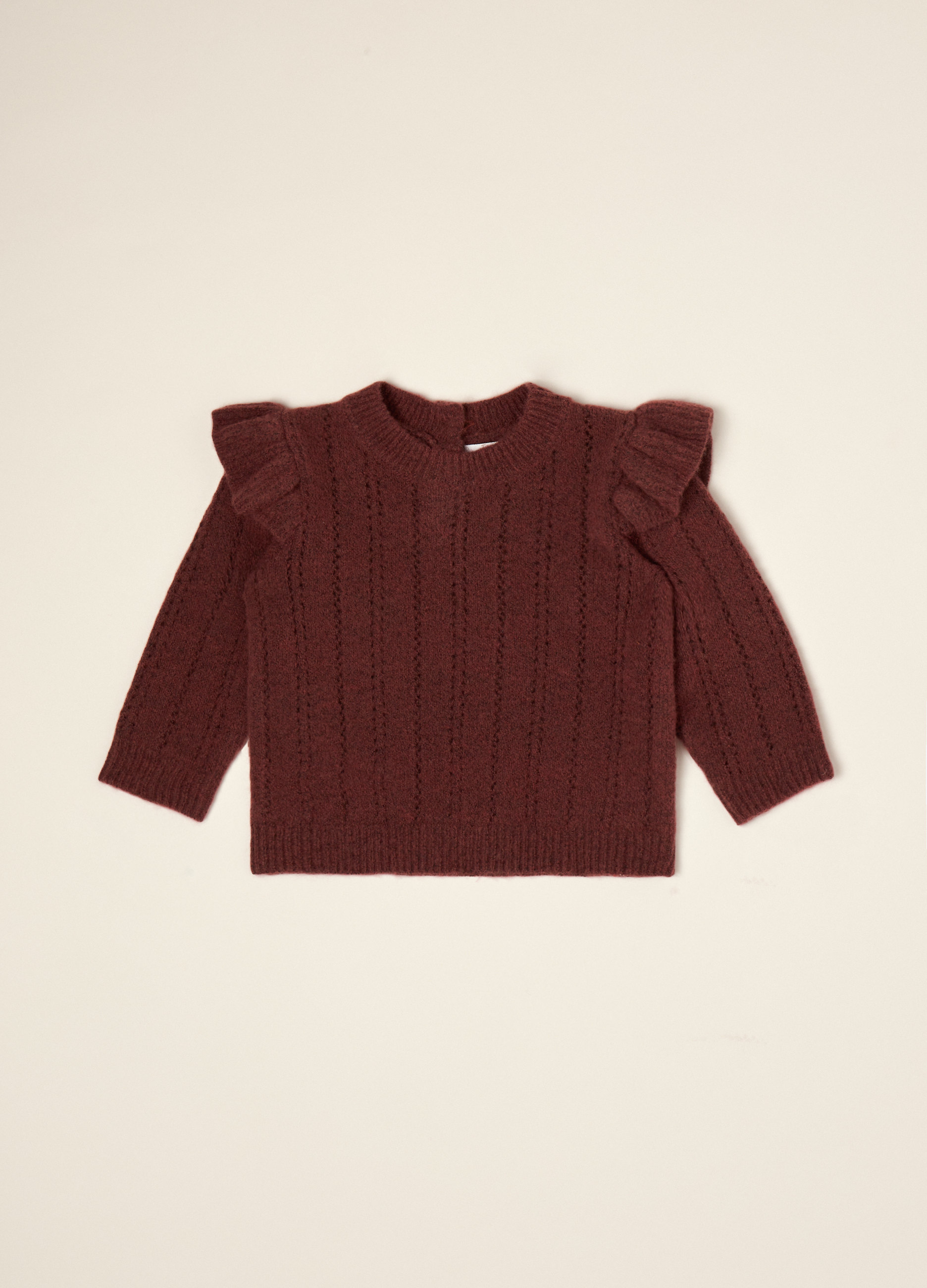 IANA, Maglia Rossa In Lana Elasticizzata Con Girocollo, Neonata, Rosso, Taglia: 6