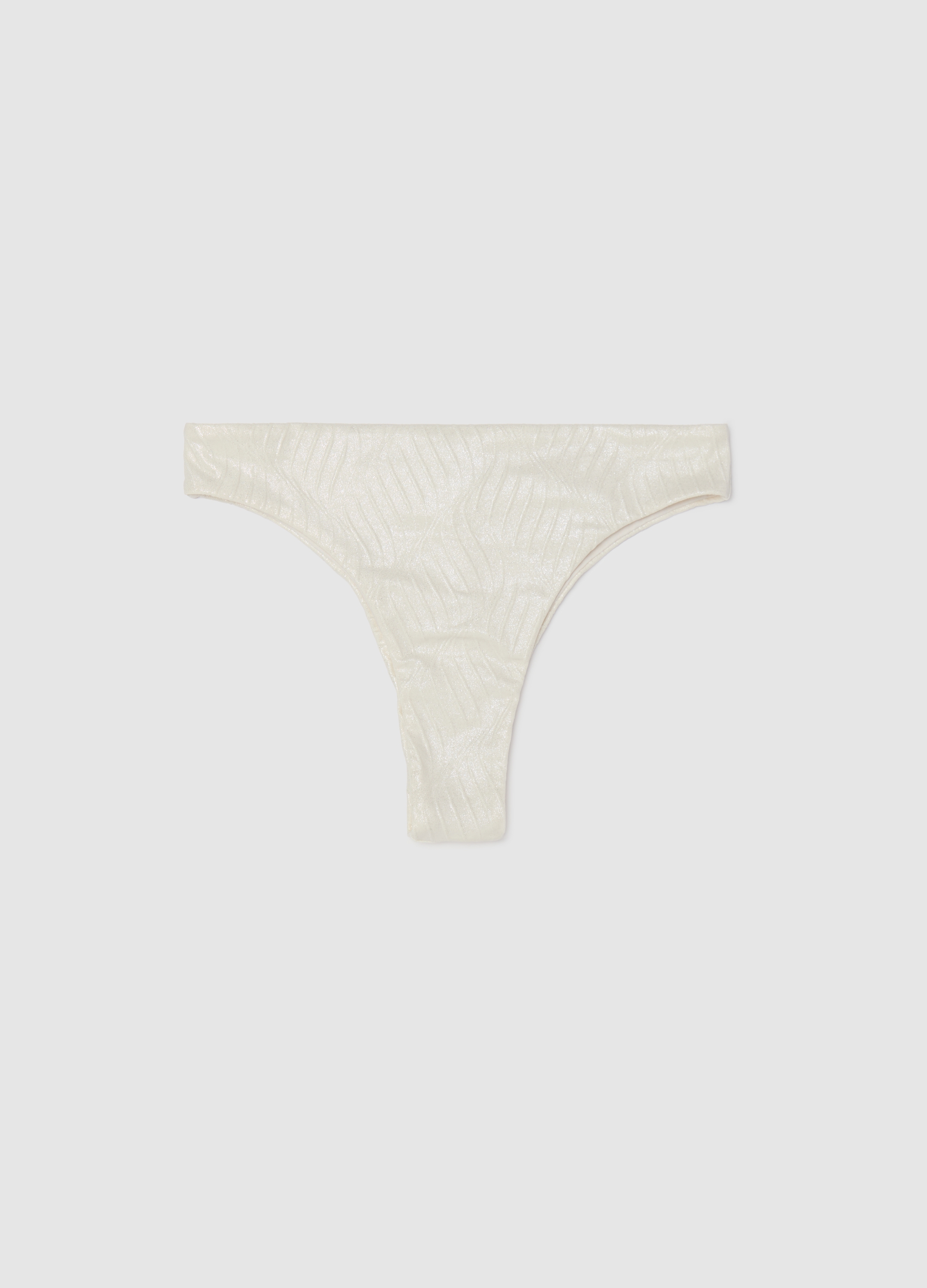 OVS , Slip Brasiliano Da Donna In Tessuto Elasticizzato Bianco, Bianco, Taglia: 4