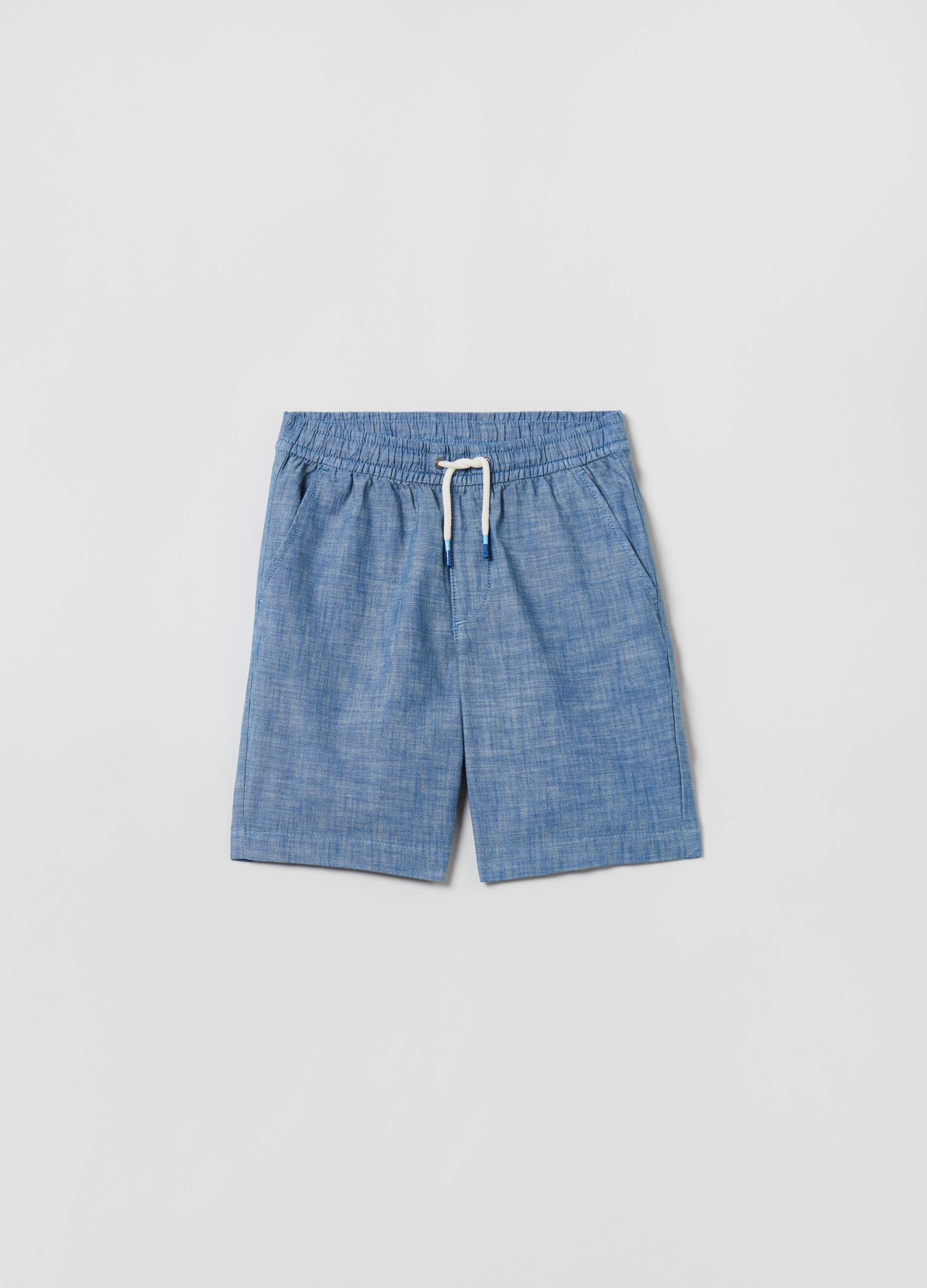 OVS, Shorts In Cotone Con Coulisse, Unisex, Blu, Taglia: S/114-130