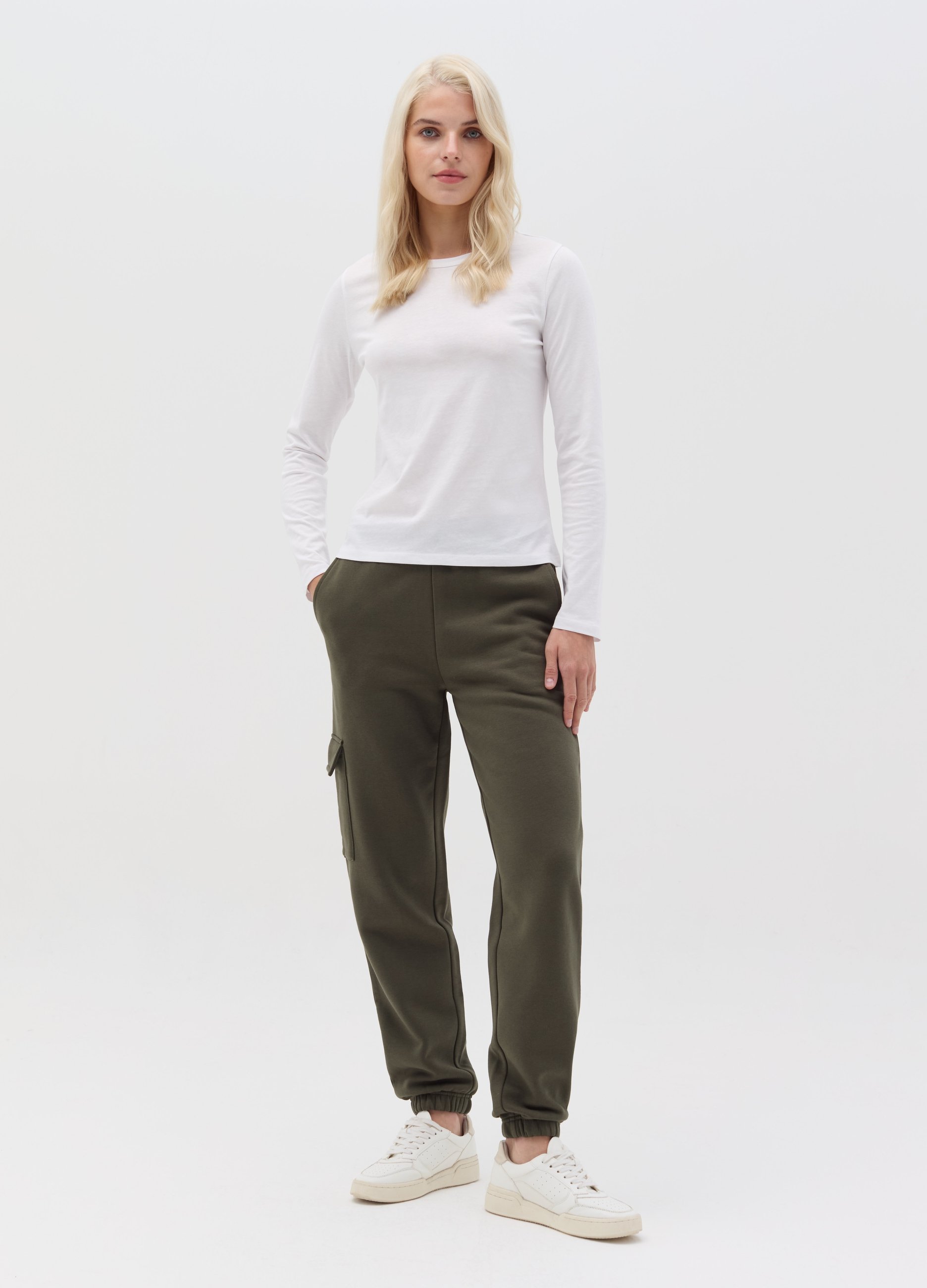 OVS, Joggers Essential Cargo, Donna, Verde, Taglia: XS