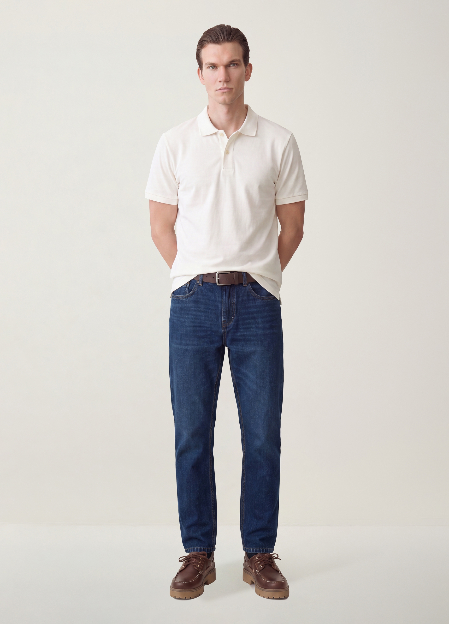 REPUBLIC OF DENIM, Jeans Denim In Puro Cotone Regular Tapered, Uomo, Denim, Taglia: 46