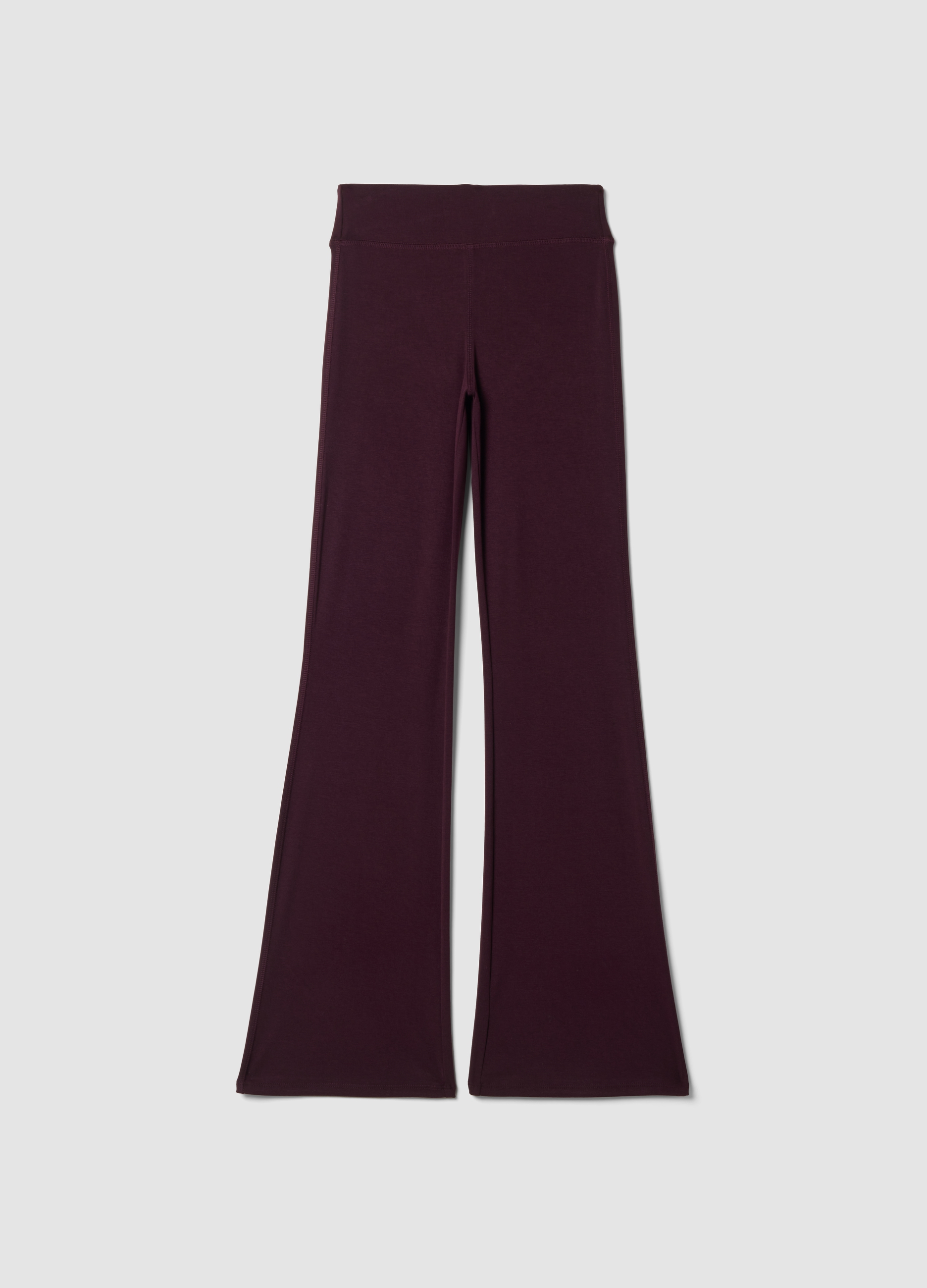 OVS, Leggings Viola Flare Fit In Viscosa Jersey Elasticizzata, Donna, Viola, Taglia: L