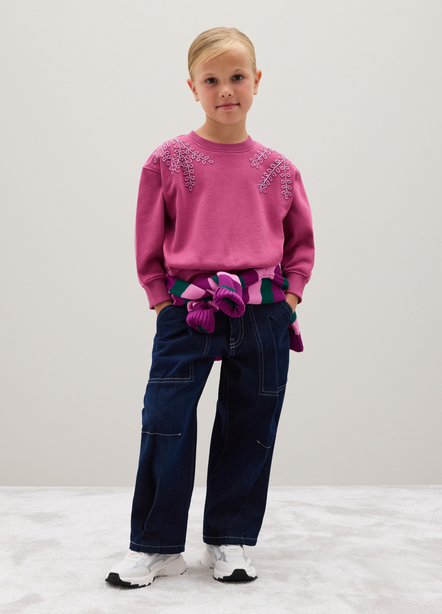 OVS, Jeans Baggy Azul De Algodón Puro Para Niña, Niña, Azul oscuro, Talla: 6