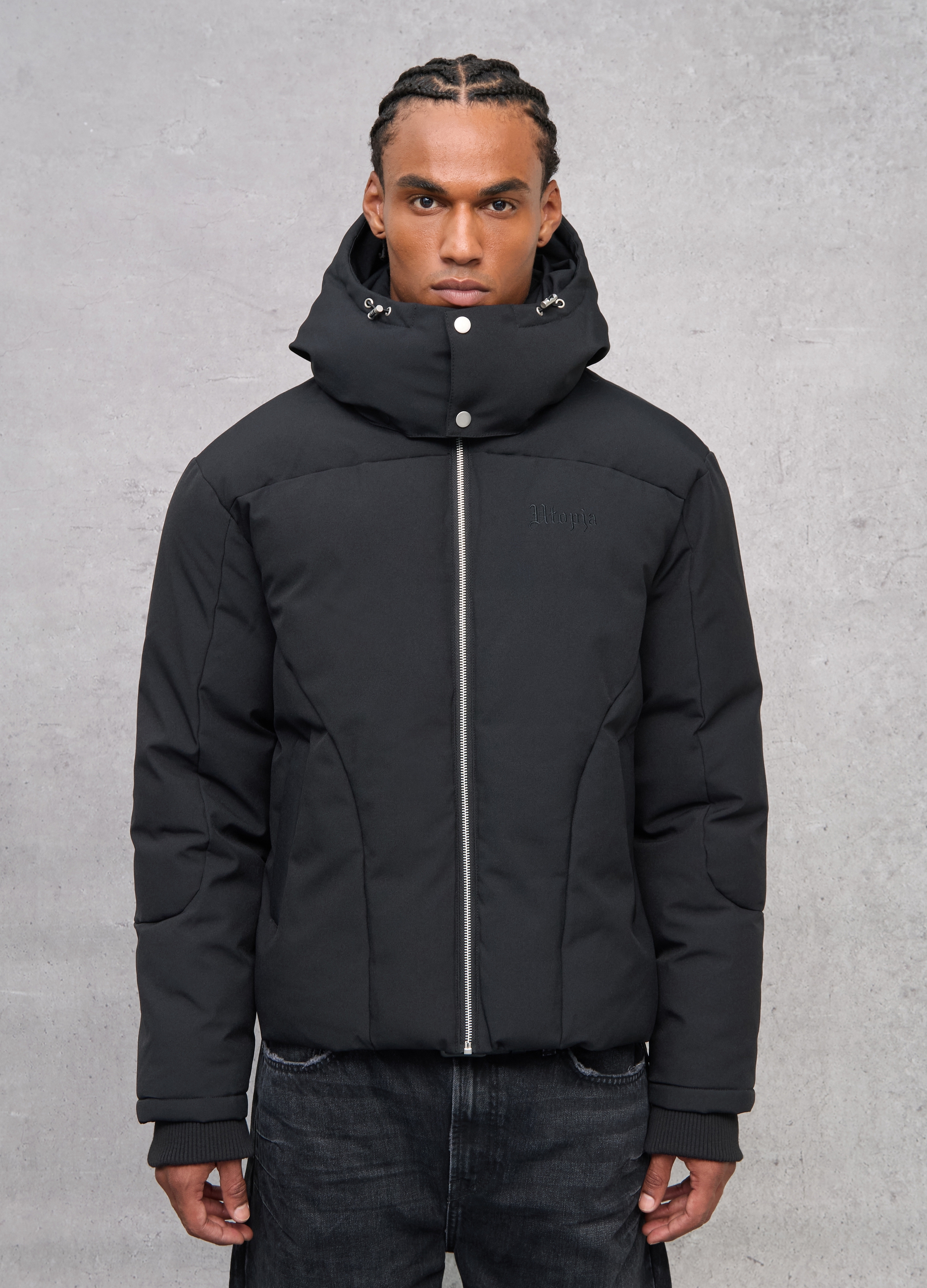 UTOPJA, Technical Puffer Jacket Black, Uomo, Nero, Taglia: XL