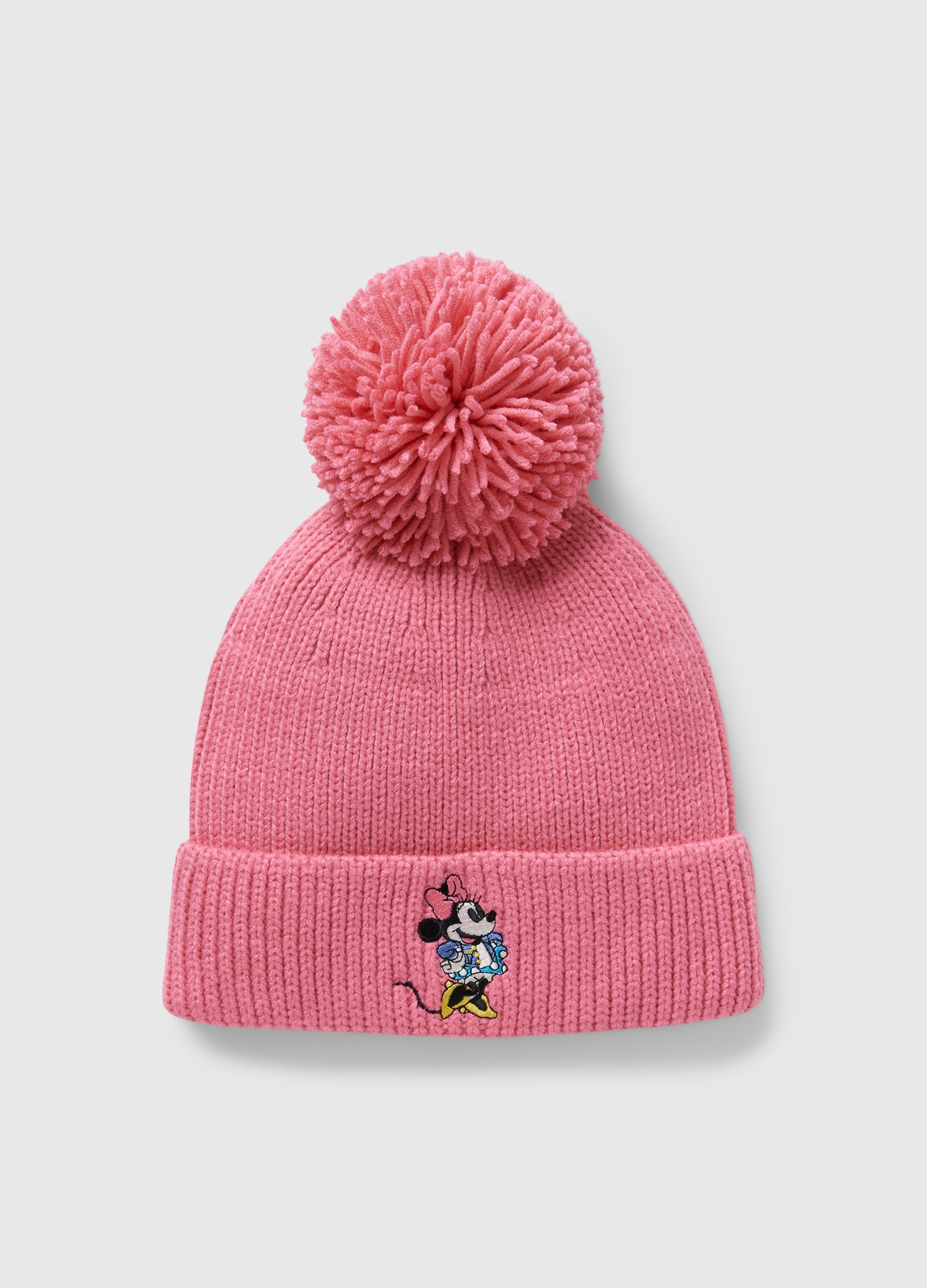 OVS, Berretto Con Pon Pon E Ricamo Minnie, Unisex, Rosa, Taglia: M/L