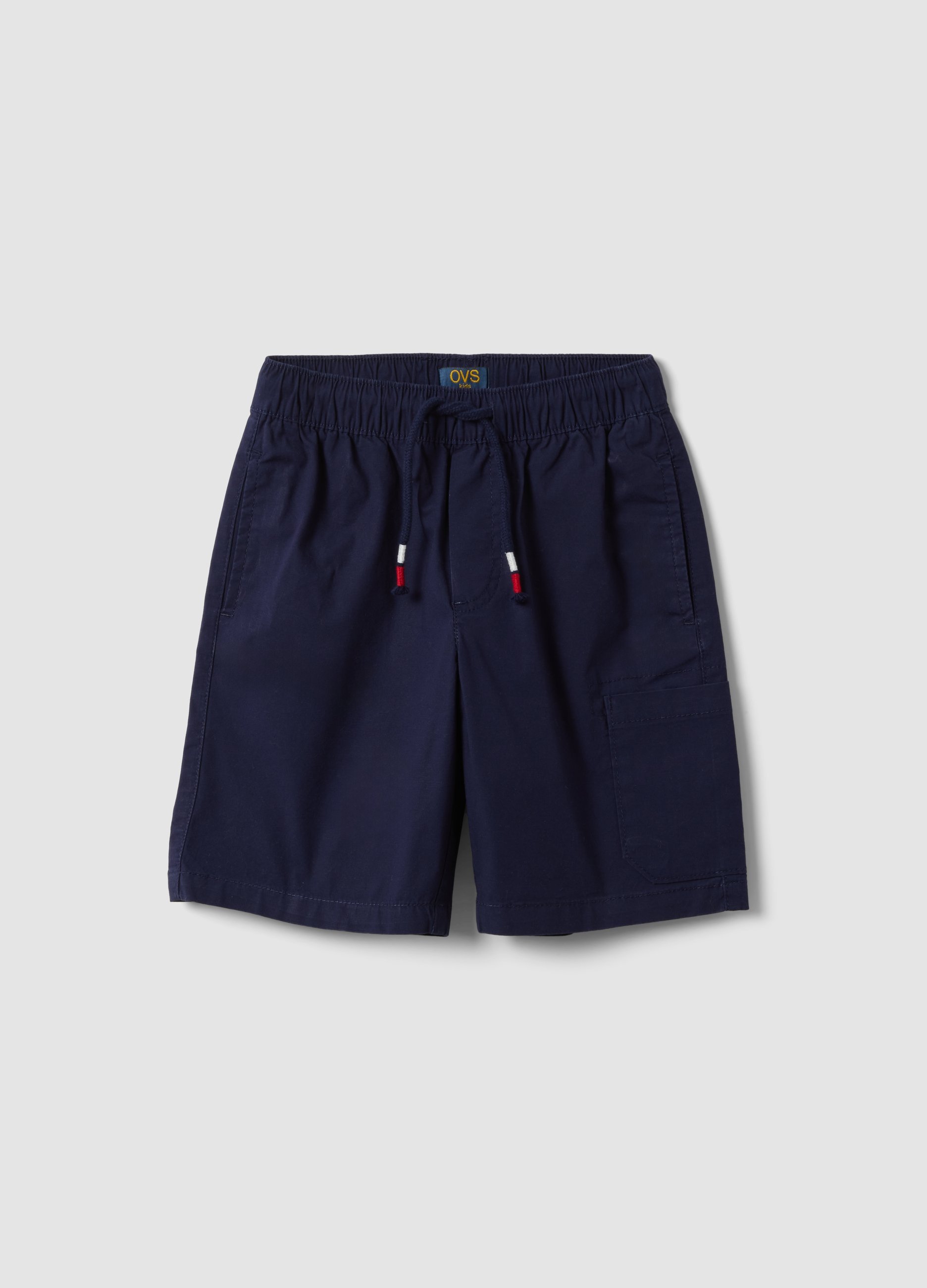 OVS KIDS, Short Azul De Algodón Elástico Con Cintura Elástica, Niño, Azul, Talla: 9-10