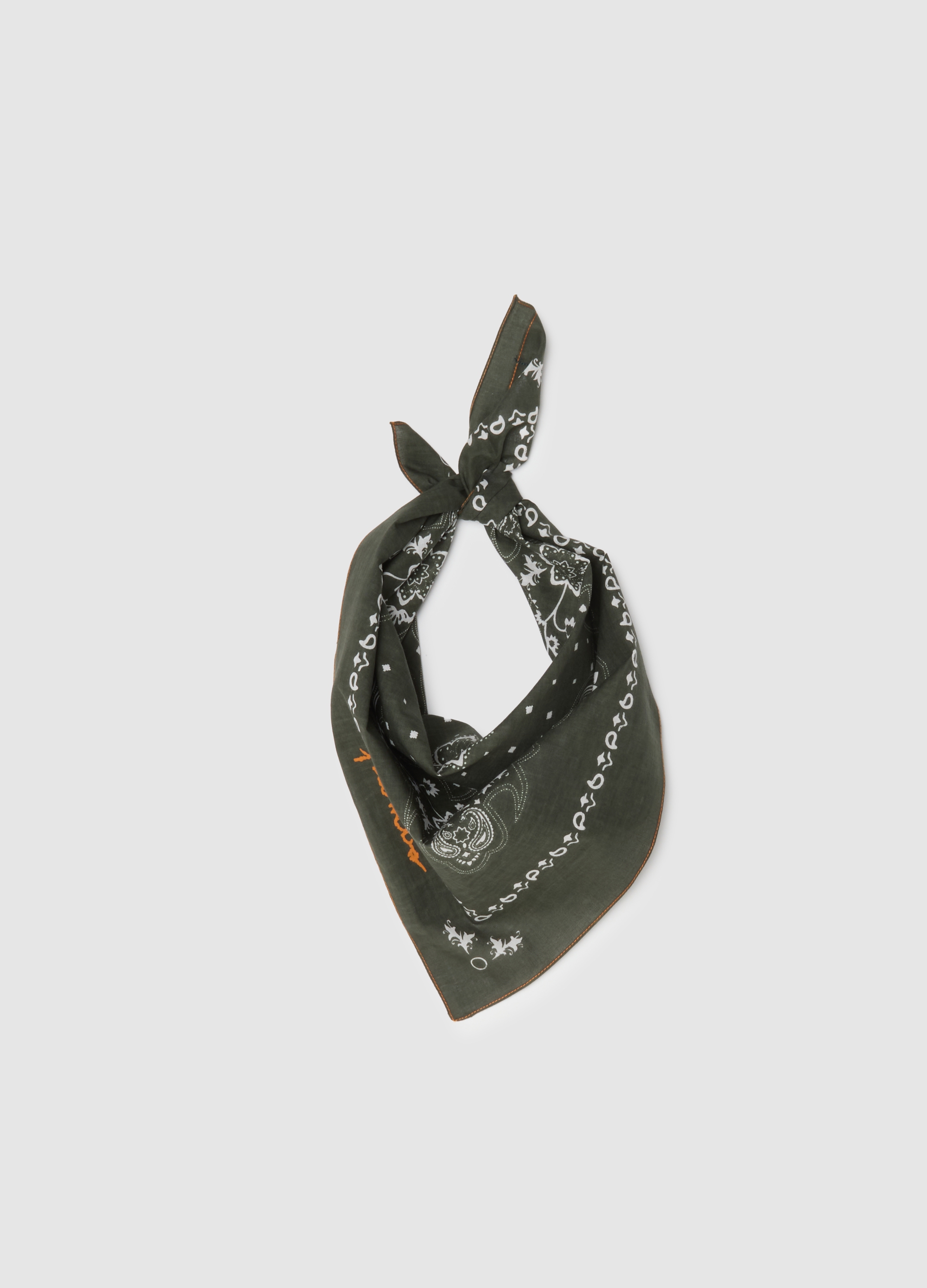 PIOMBO, Bandana Multicolor De Algodón Y Lyocell Ajuste Normal, Hombre, Green/White, Talla: FASUL