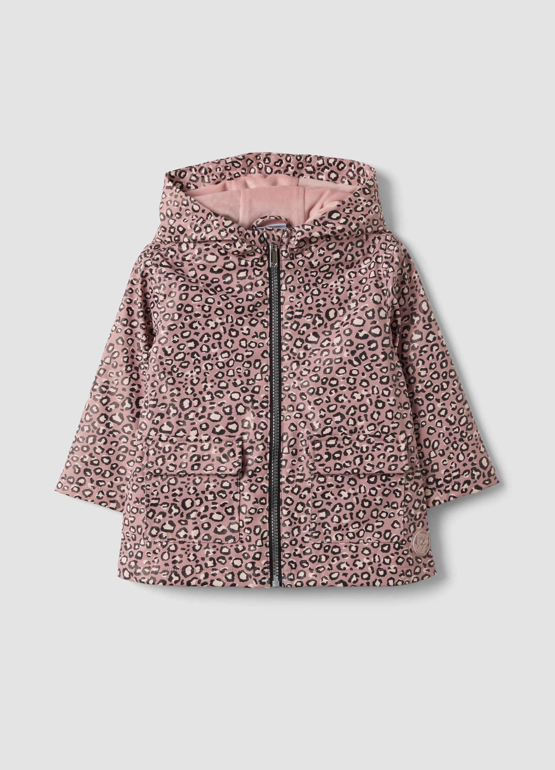 FAGOTTINO, Giacca Antipioggia Rosa Imbottita Con Cappuccio E Stampa Animalier Per Bimba, Bambina, Rosa, Taglia: 12-18