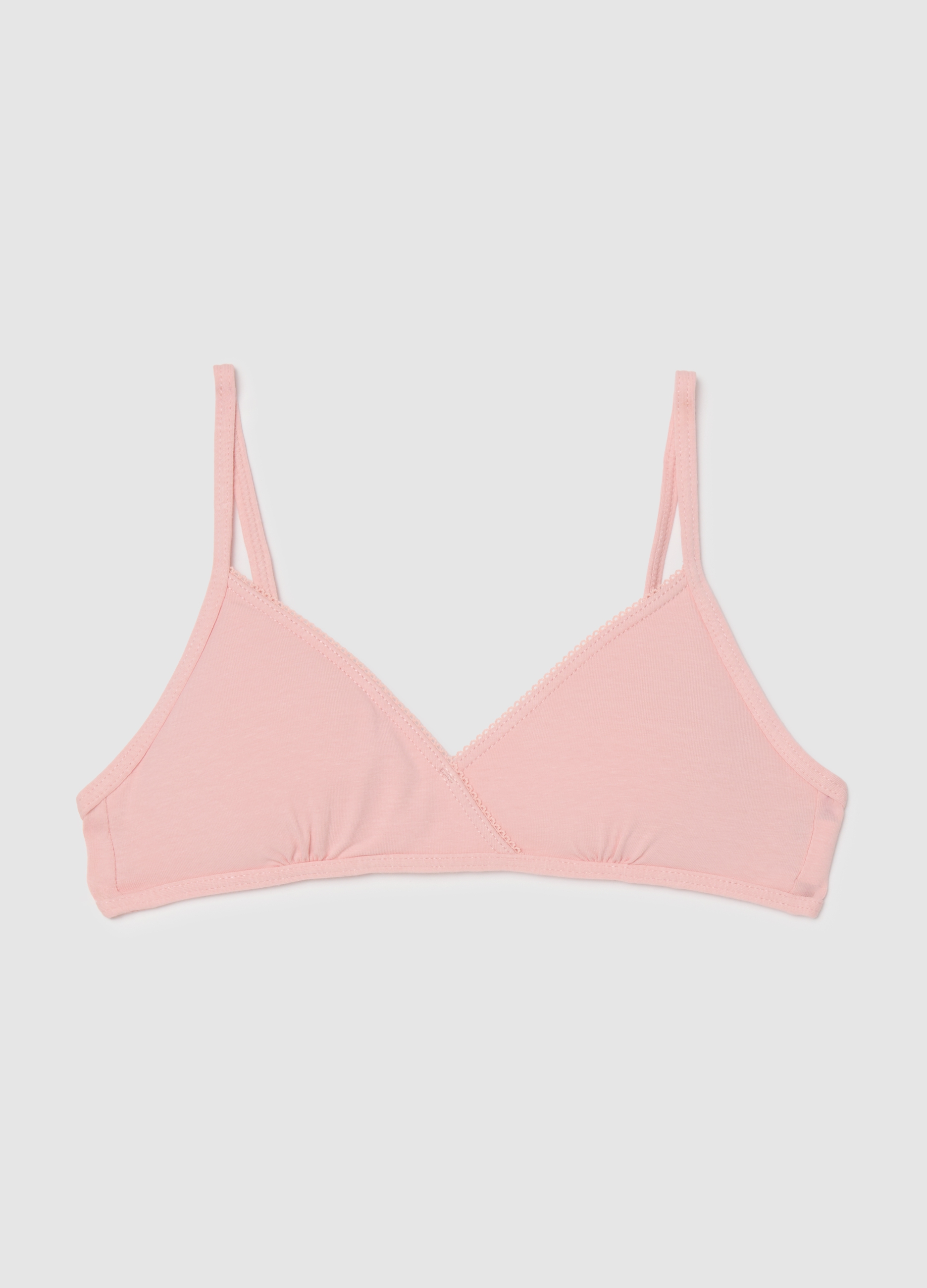 Reggiseno Da Ragazza In Cotone Elasticizzato Rosa, Niña, Rosa claro, Talla: 12-13