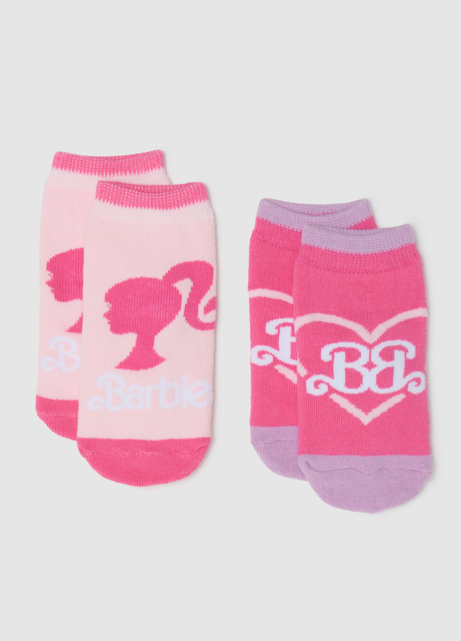 Calcetines Cortos Multicolor De Algodón Para Niña, Niña, Rosa/Morado, Talla: 18-24