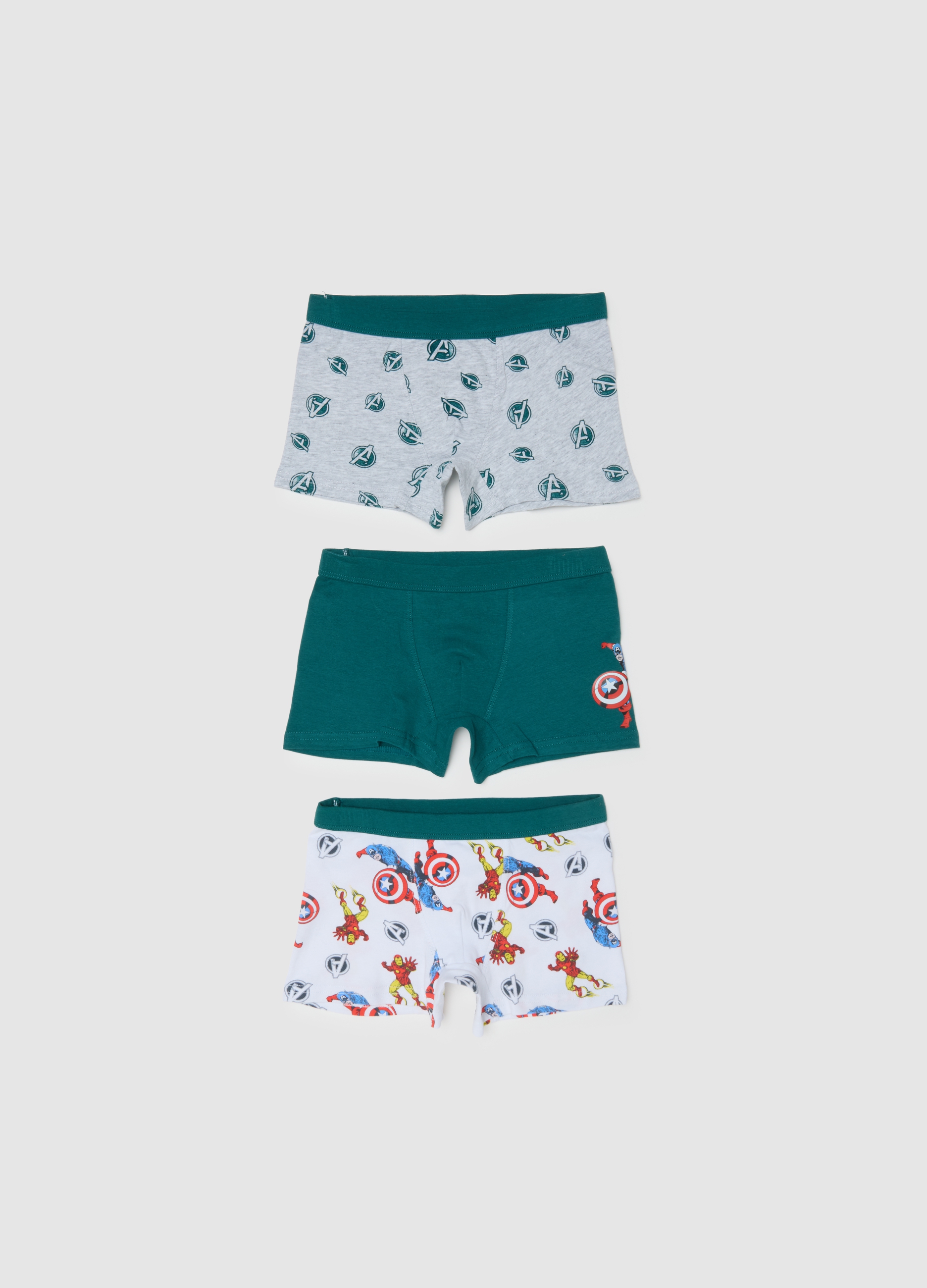 MARVEL, Tripack Boxer Multicolor Da Bambino In Misto Cotone Regular Fit, Multicolor, Taglia: 3-4