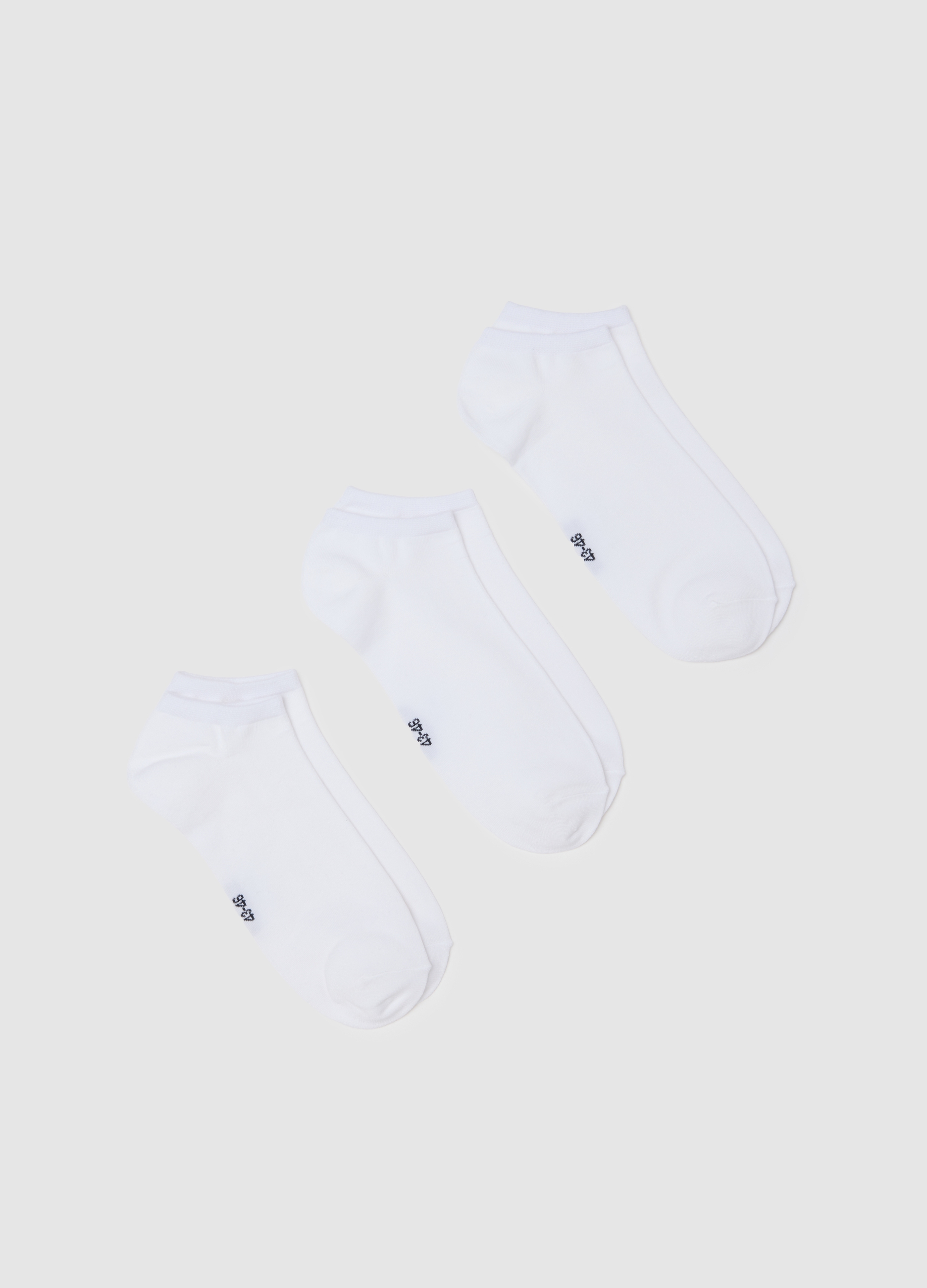 Tripack De Calcetines Deportivos Blancos Ajuste Regular, Hombre, Blanco óptico, Talla: 38/42