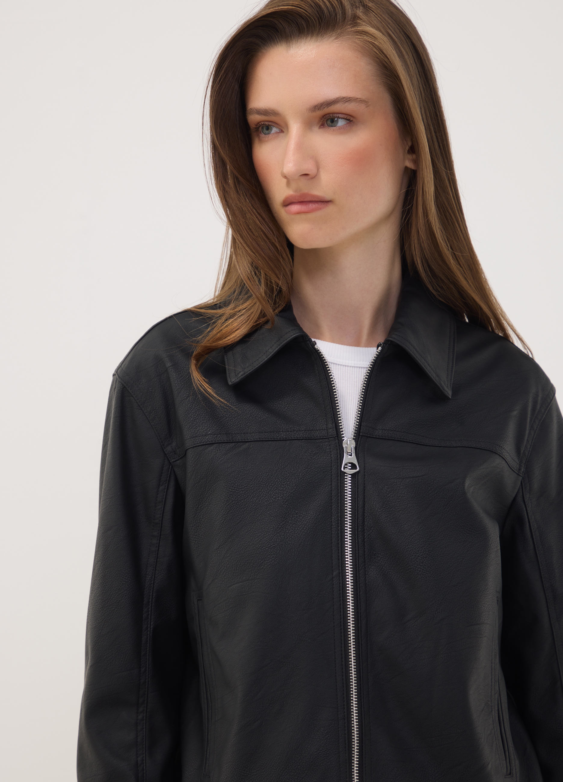 OVS, Giacca Nera Con Zip E Colletto Slim Fit, Donna, Nero, Taglia: XXL