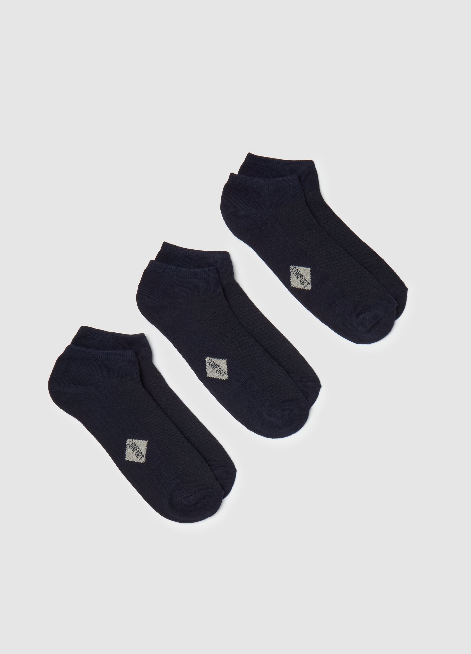 OVS , Tripack Pariscarpa Sneakers Stretch, Uomo, Blu, Taglia: 38-42