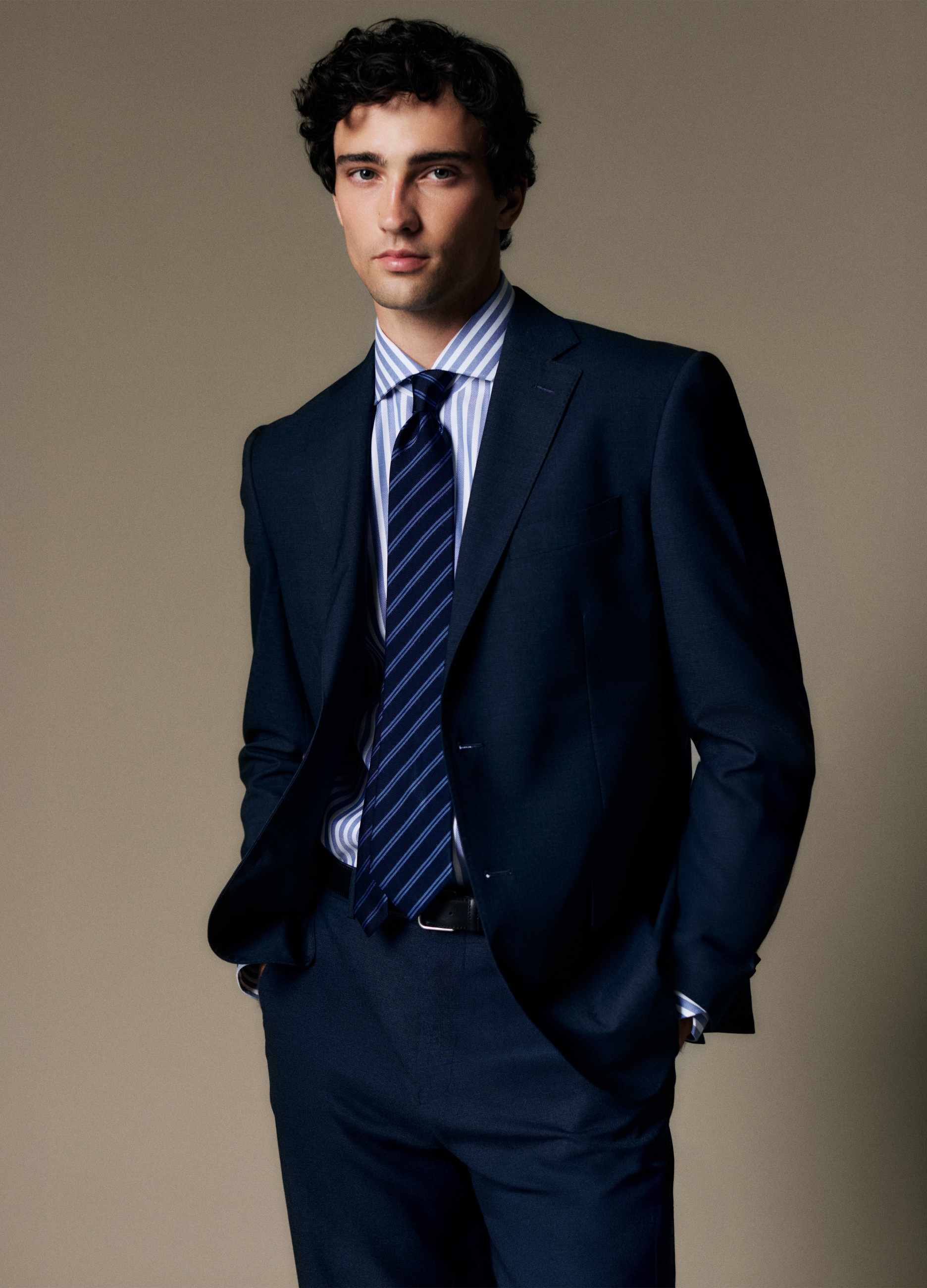 PIOMBO, Camicia In Puro Cotone A Righe Slim Fit, Uomo, Multicolor, Taglia: 38