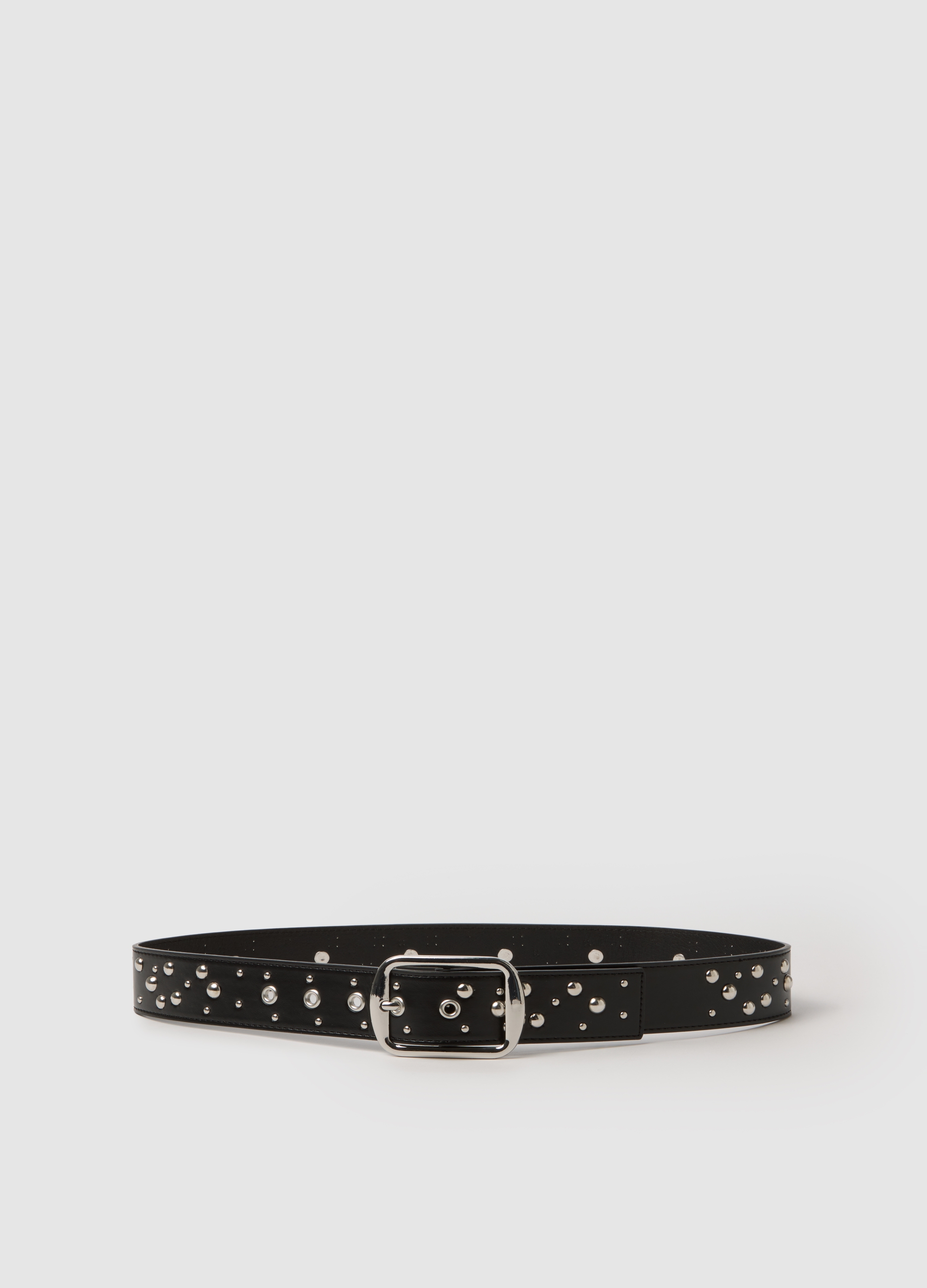 OVS, Cintura Nera Con Borchie, Donna, Nero, Taglia: M