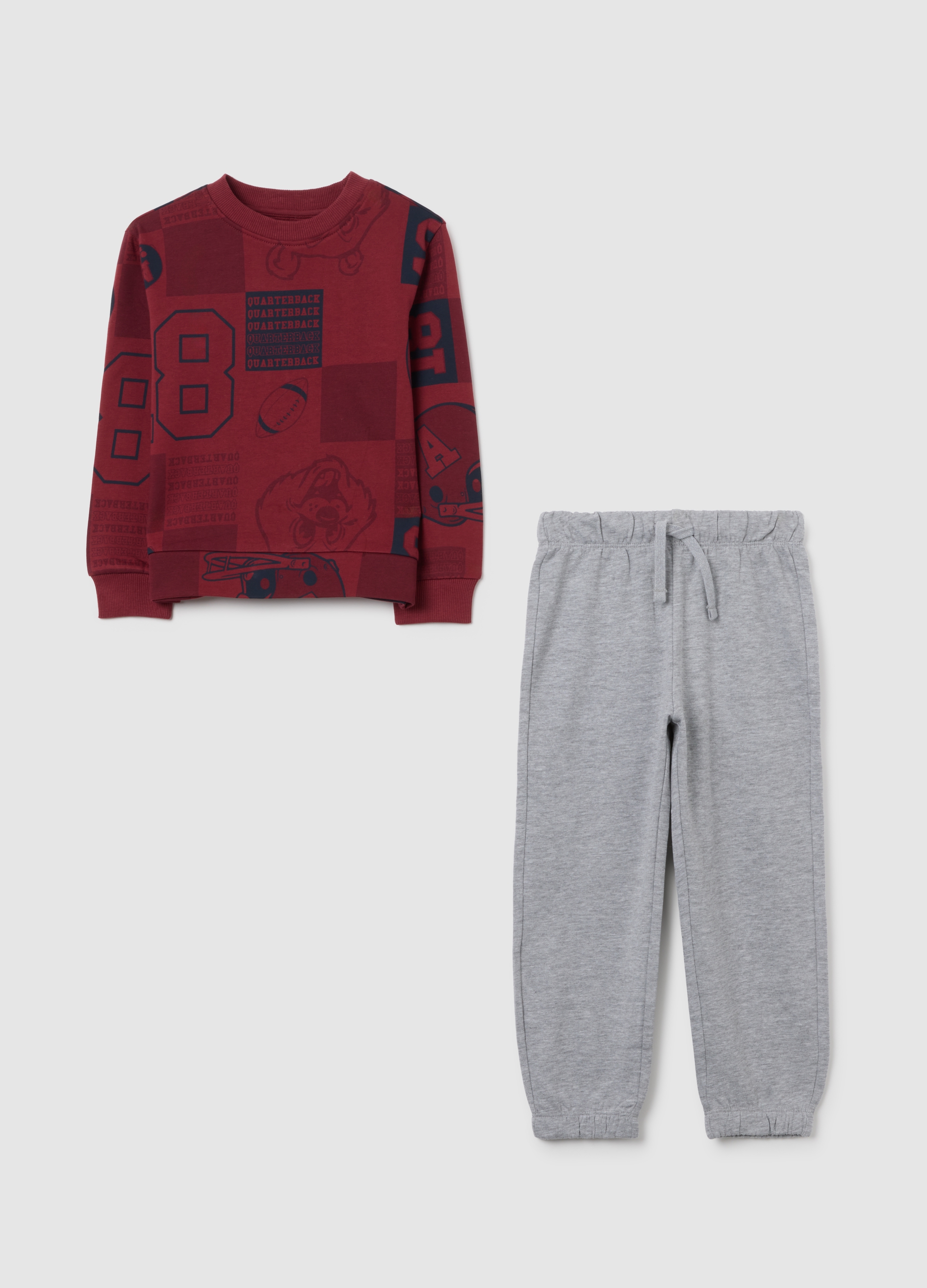 OVS KIDS, Conjunto De Jogging Rojo Y Gris Para Niño, Niño, Gris/rojo, Talla: 4-5