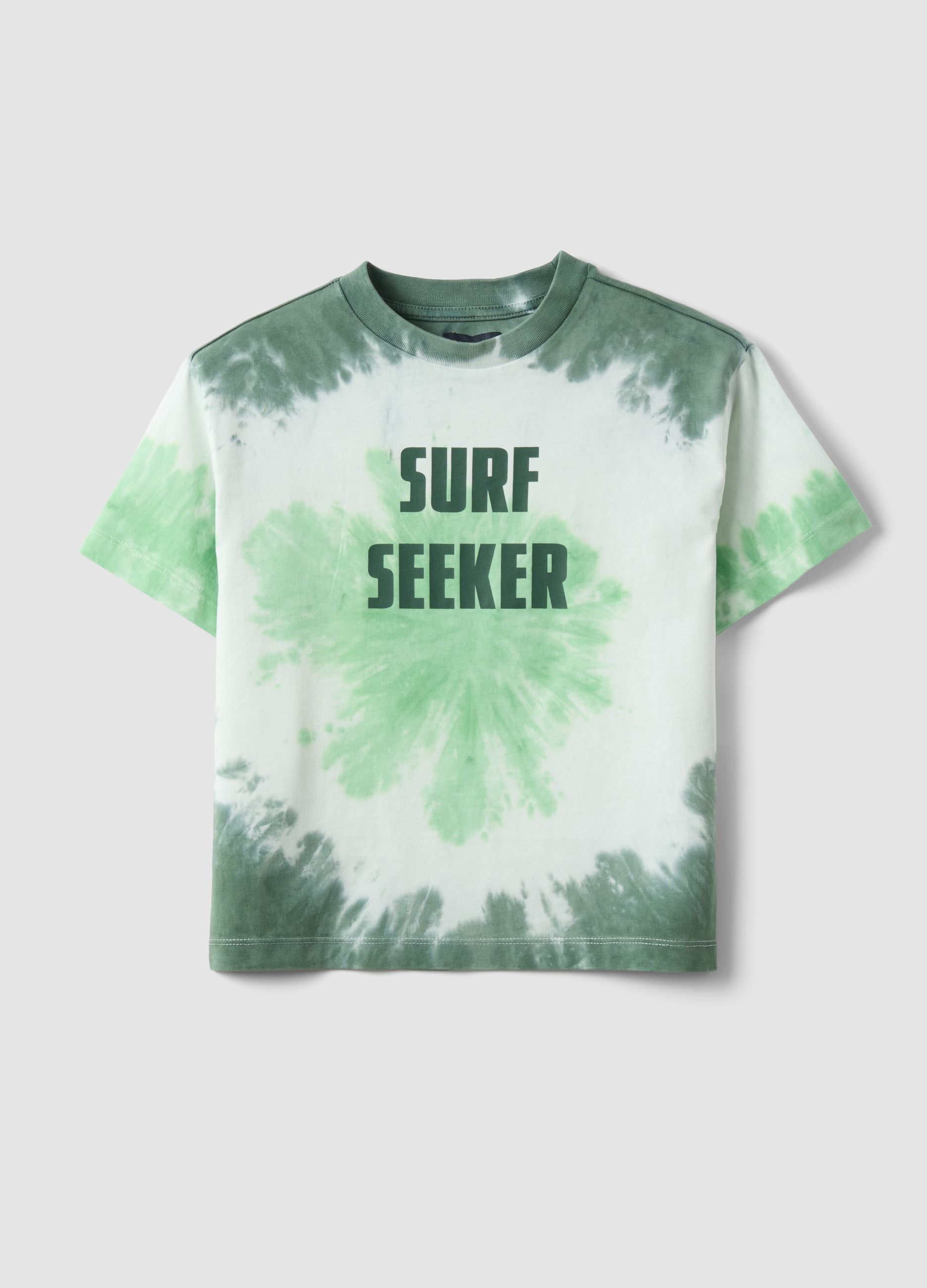 PIOMBO KIDS, Camiseta Multicolor De Algodón Puro Ajustada En Talla Grande Para Niños, Niño, Green/White, Talla: 12