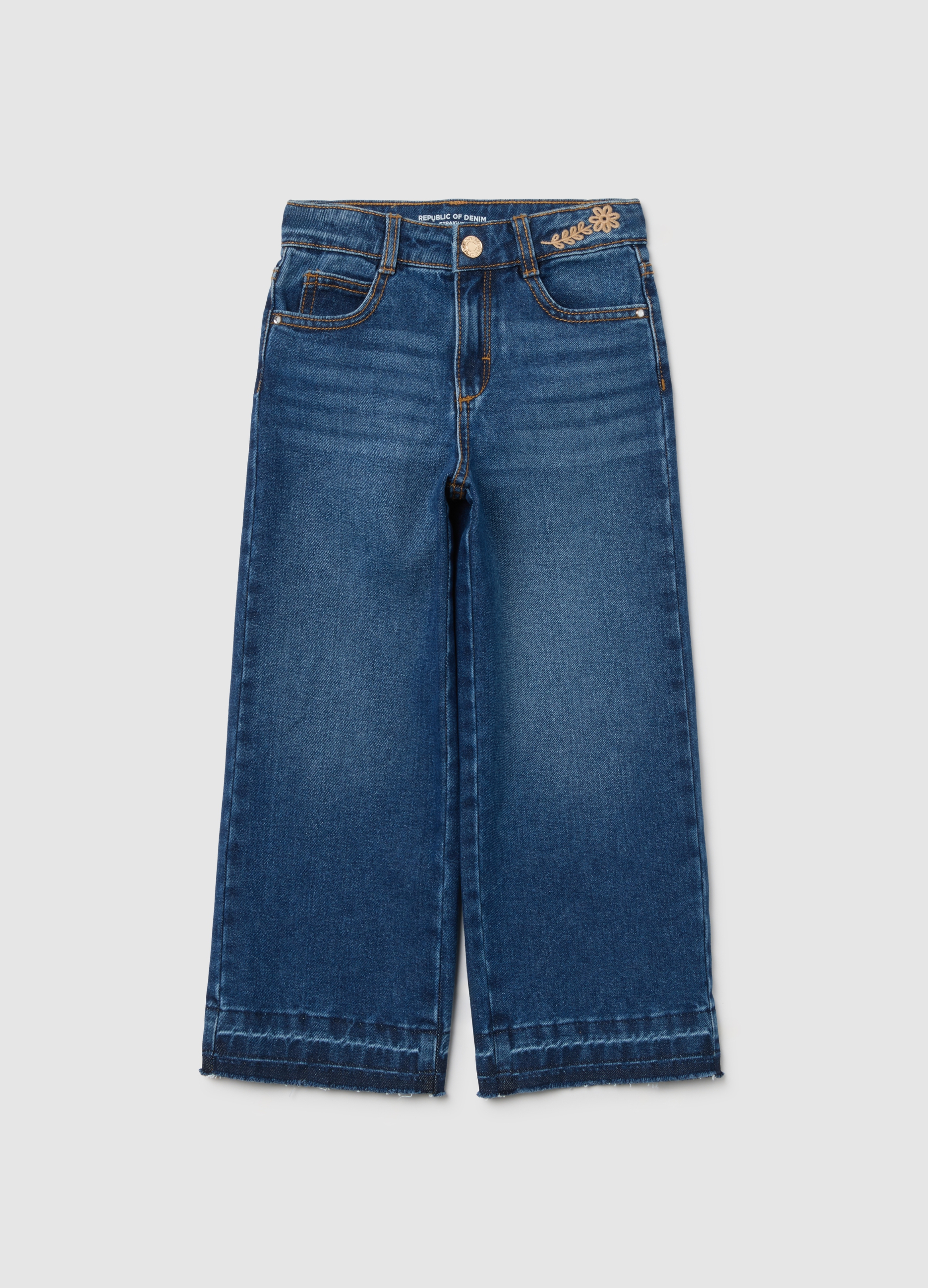 OVS KIDS, Vaqueros De Niña De Pierna Recta En Denim, Niña, Azul, Talla: 9-10