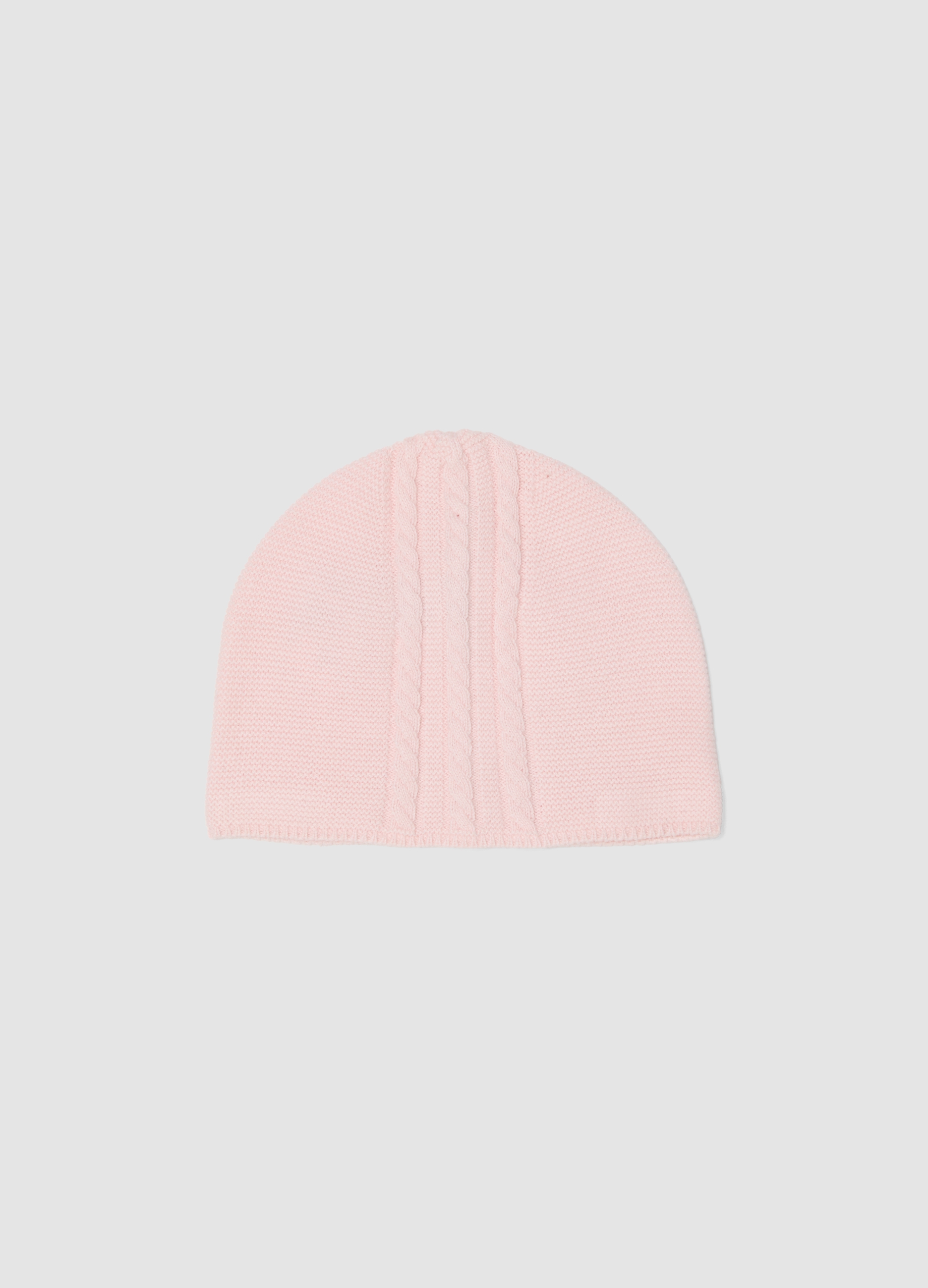 FAGOTTINO, Cappellino Rosa In Puro Cotone Organico Lavorato A Maglia Per Neonata, Rosa, Taglia: ONE SIZE