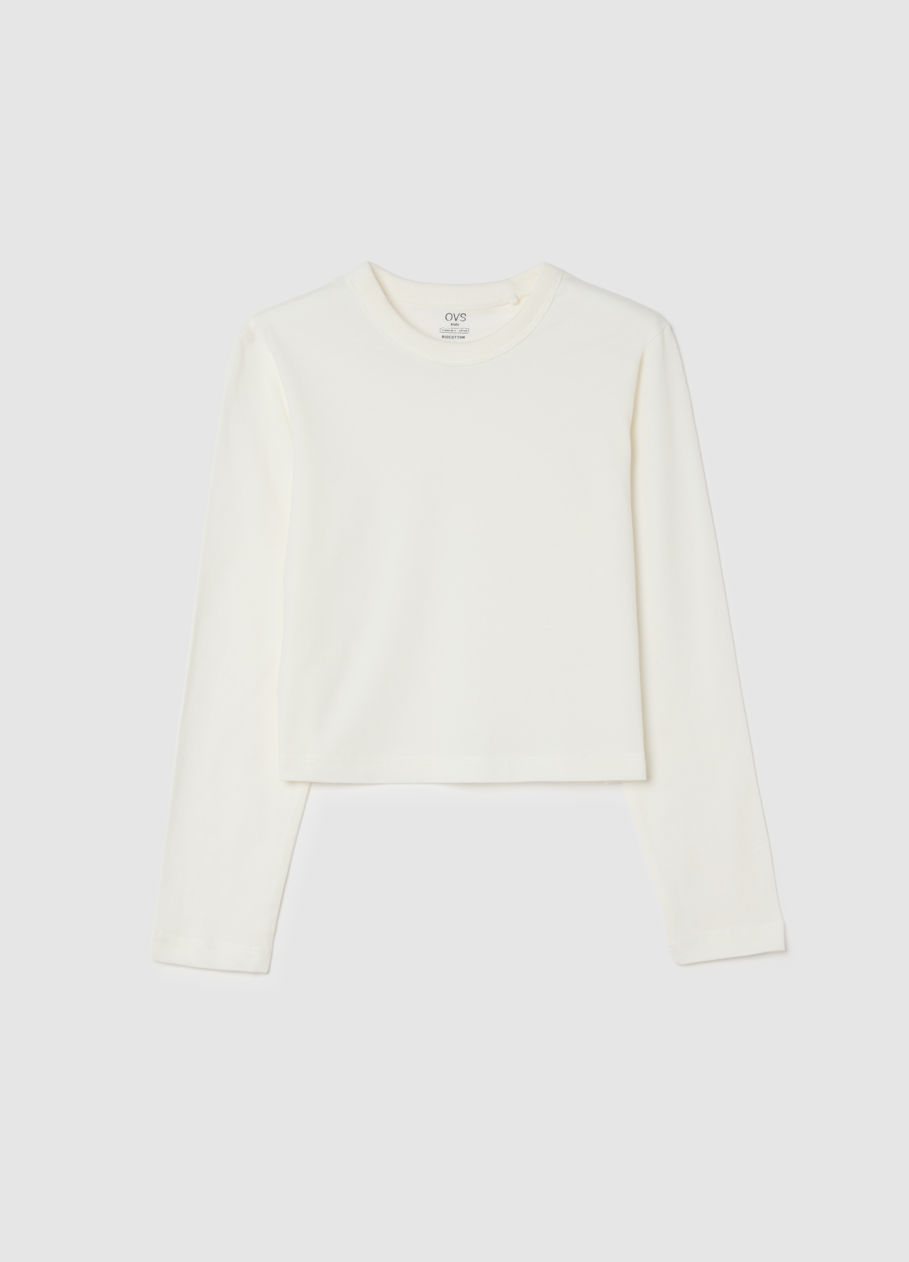 OVS KIDS, Camiseta De Niña De Algodón Puro Blanca De Ajuste Regular, Niña, Blanco suave, Talla: 14-15