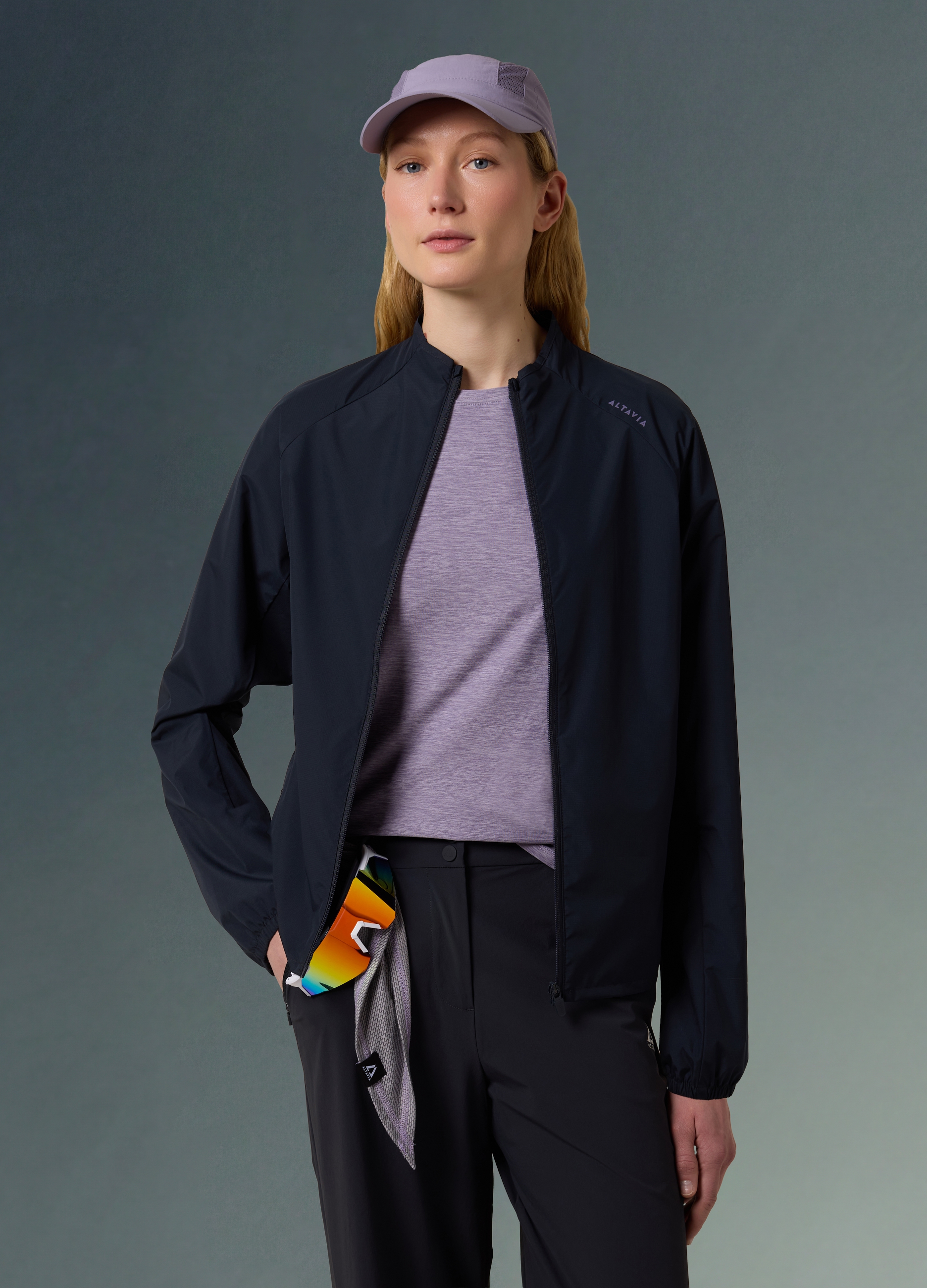 ALTAVIA, Giacca Antivento Altavia With Deborah Compagnoni, Mujer, Azul Noche, Talla: M