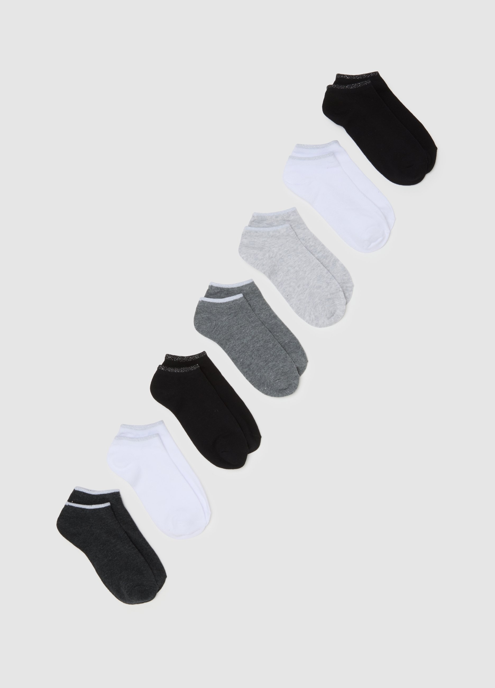 OVS, Multipack Di Sette Calzini In Misto Cotone Multicolor, Donna, Multicolor, Taglia: 36-38