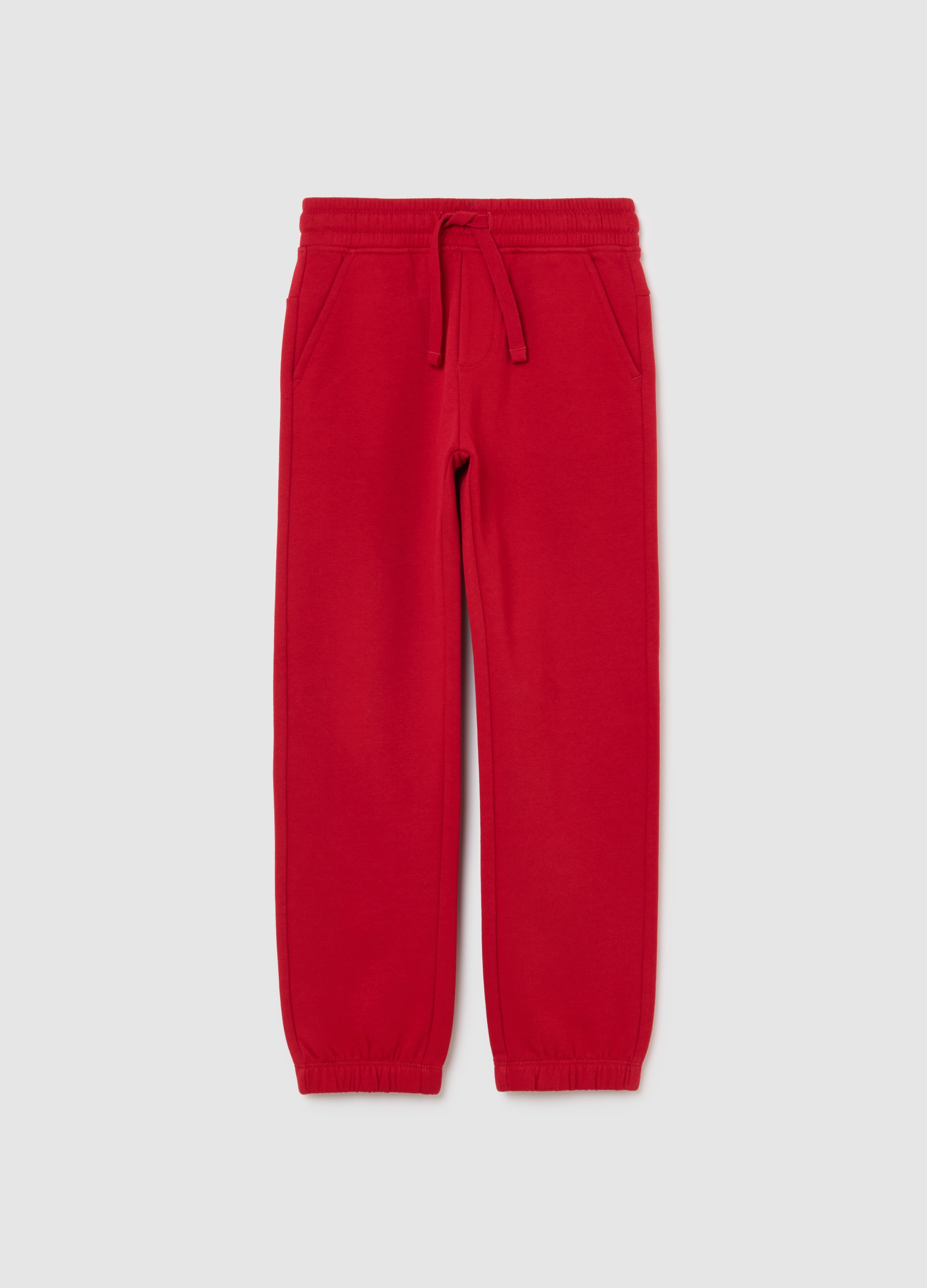 OVS KIDS, Jogger En Algodón Puro Rojo Para Niños, Ajuste Regular, Niño, Rojo Oscuro, Talla: 6-7