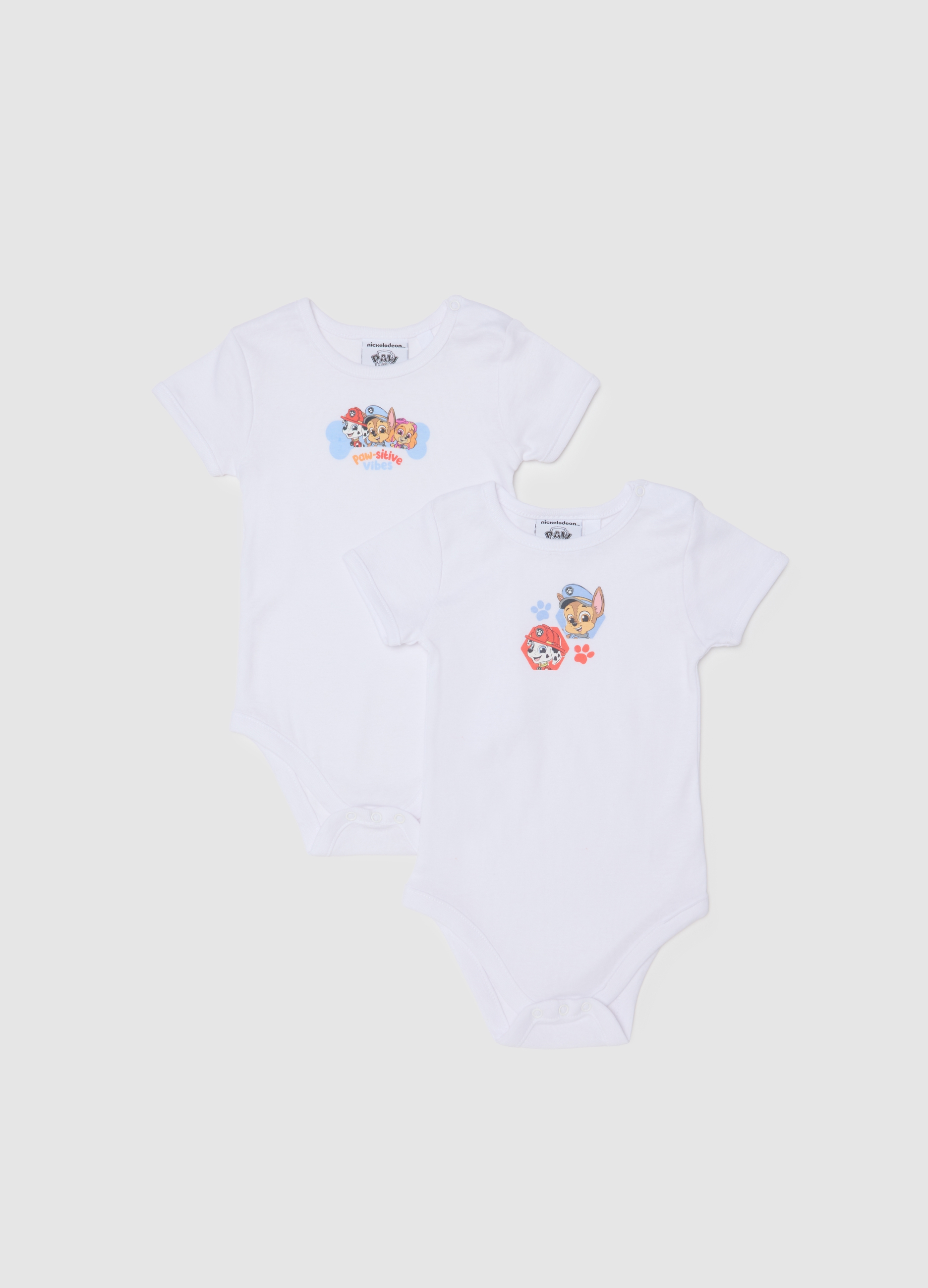 FAGOTTINO, Bipack Body Per Neonati In Puro Cotone Bianco Con Stampa, Unisex, Bianco, Taglia: 9-12