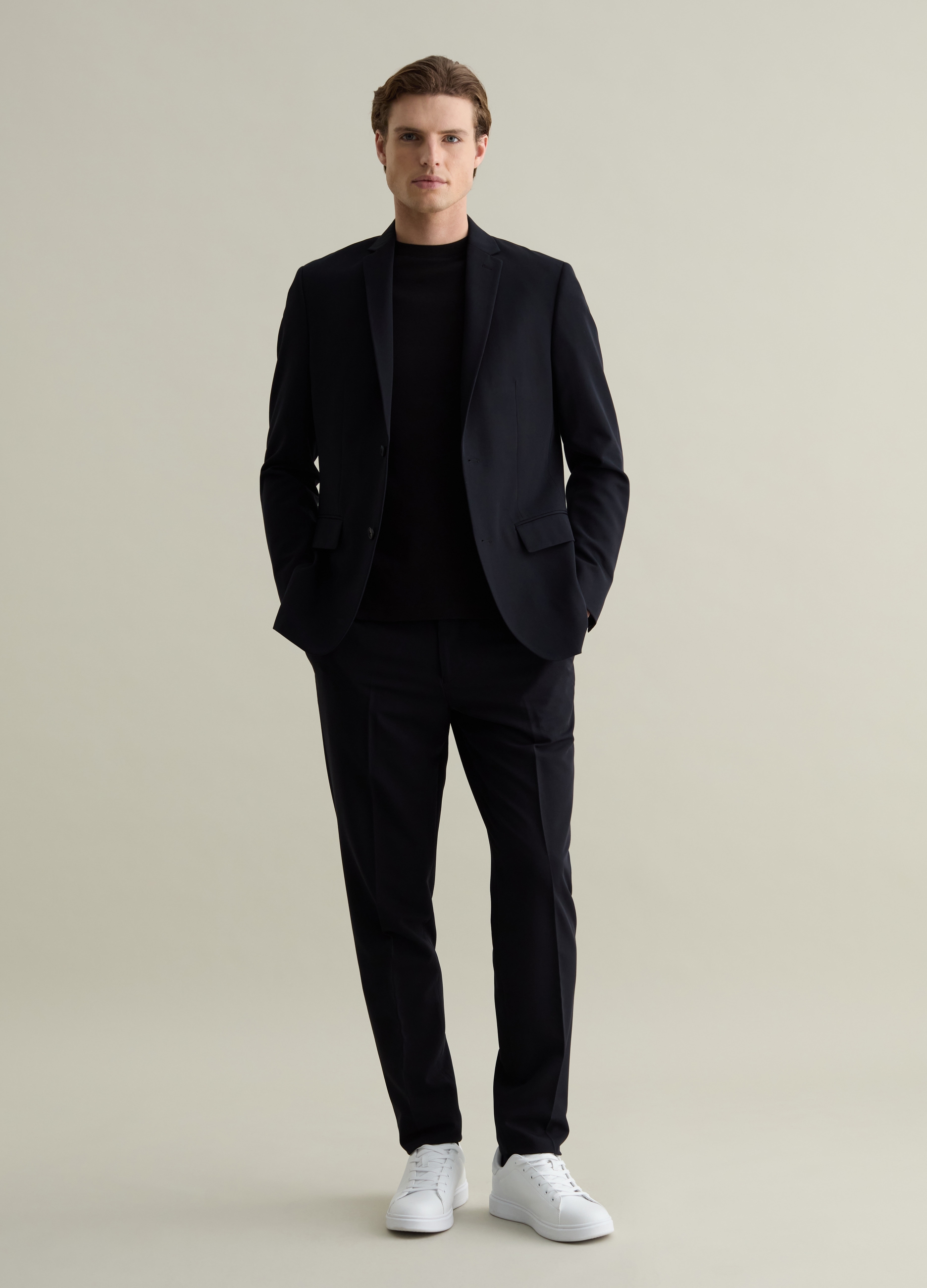 PIOMBO, Pantalone Elegante Stretch Graduate, Uomo, Nero, Taglia: 46