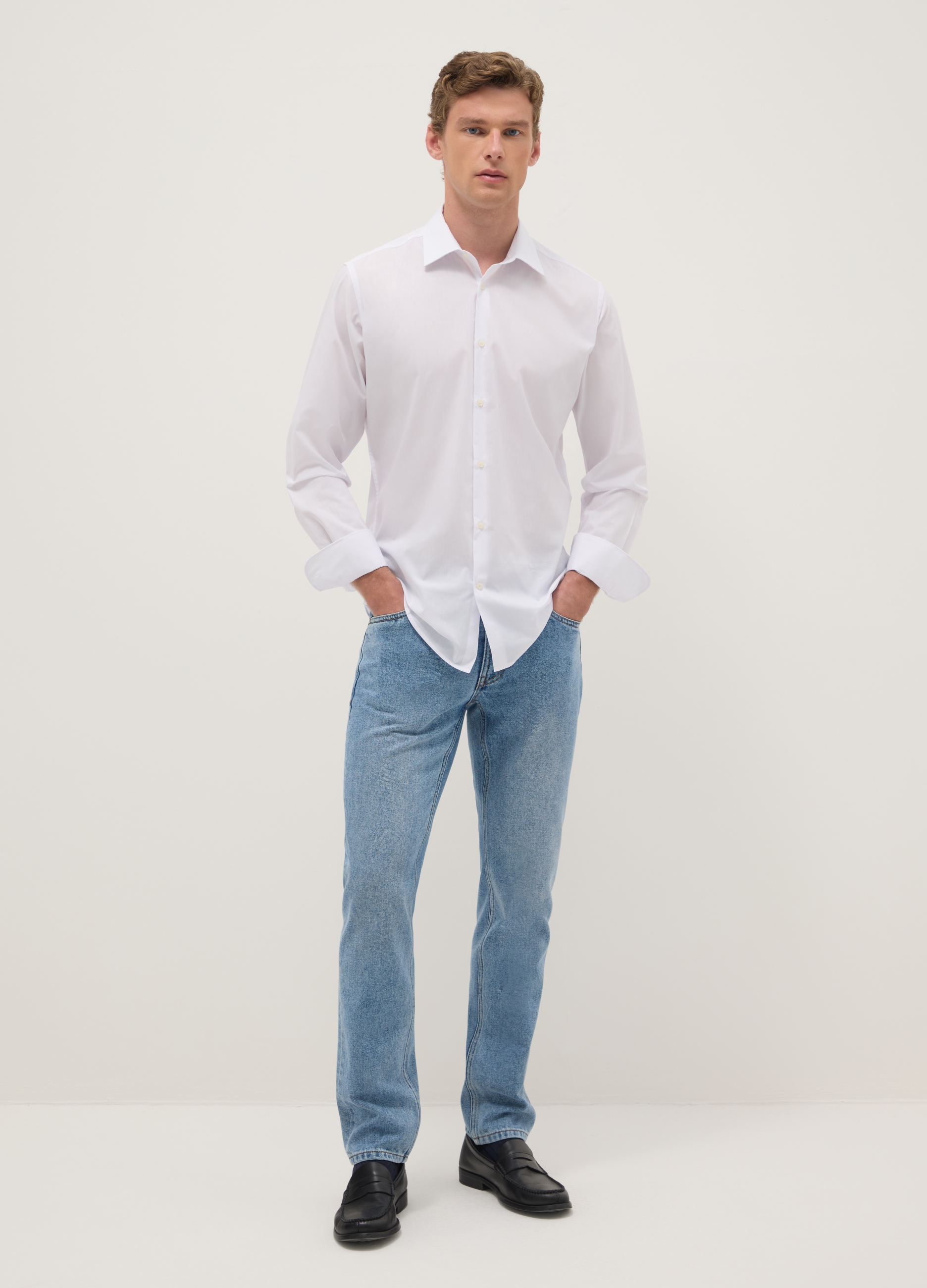 Vaqueros Slim Fit Denim Azul, Hombre, Azul suave, Talla: 48