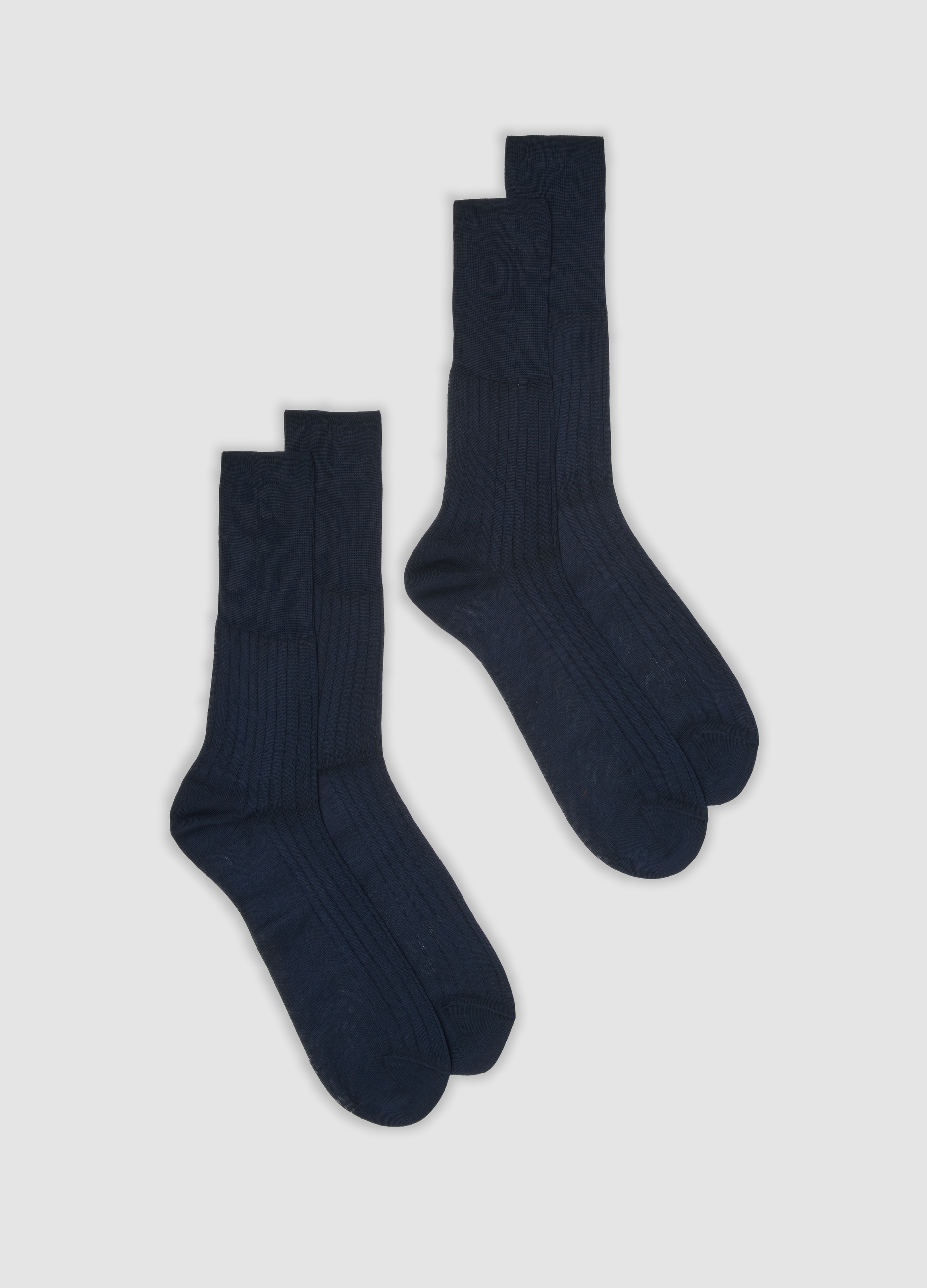 OVS, Bipack Di Calze Midi Blu In Puro Cotone, Uomo, Blu, Taglia: 42/43