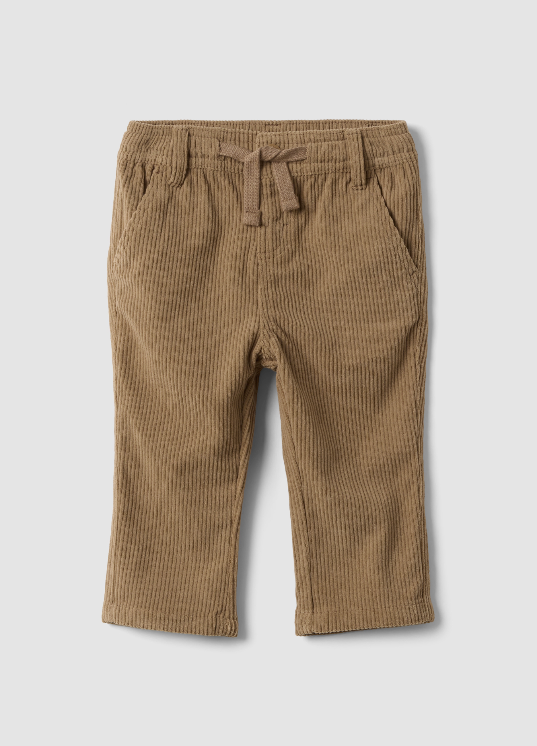 FAGOTTINO, Pantaloni Chino Beige Regular Fit Con Vita Elasticizzata A Coste, Bambino, Beige, Taglia: 18-24