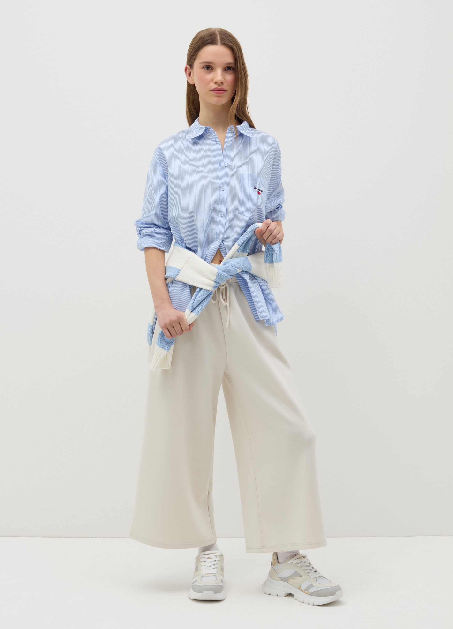 OVS, Camicia Relaxed Fit Con Tasca A Ricamo, Donna, Multicolor, Taglia: S