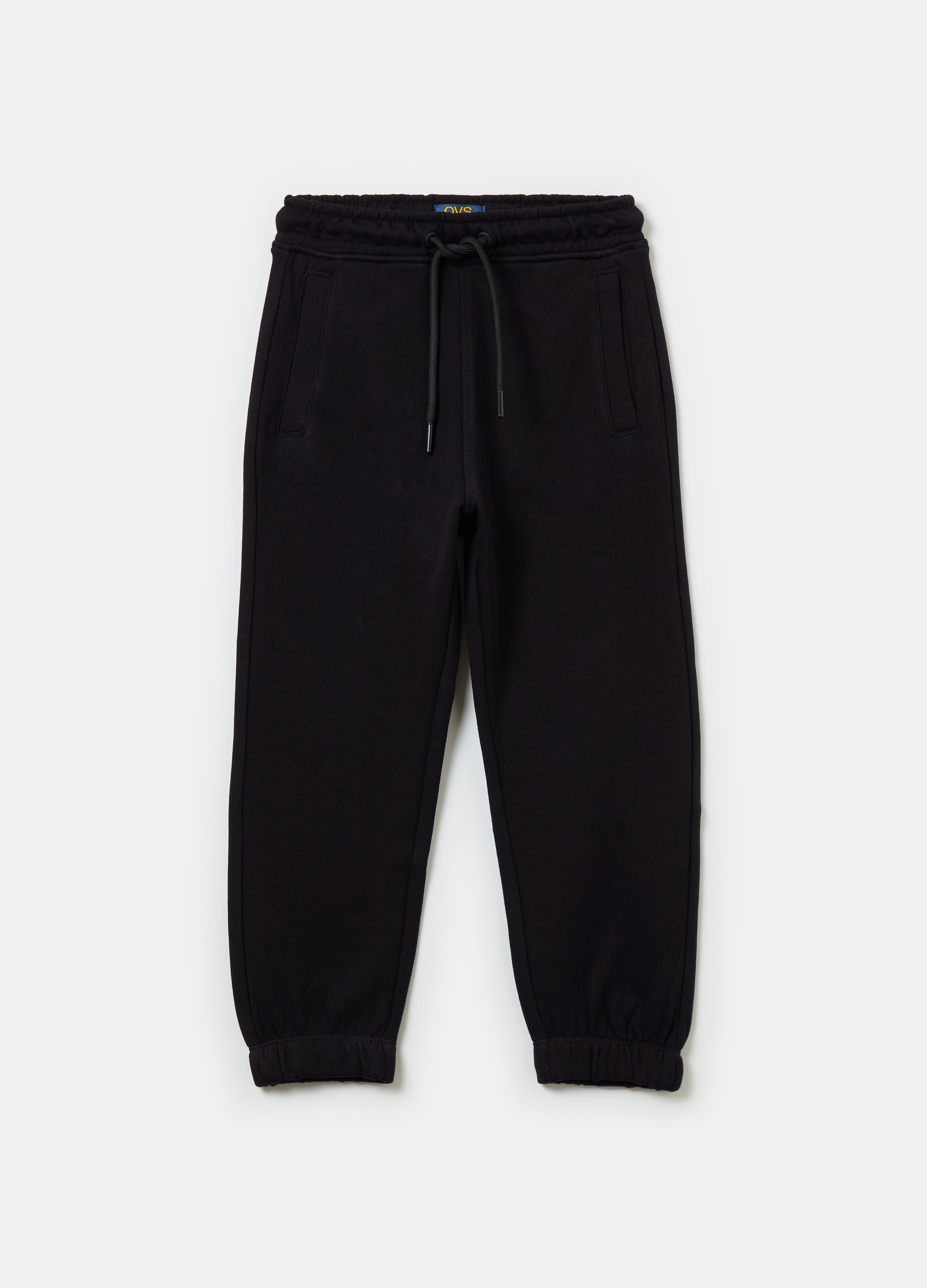 OVS KIDS, Joggers Essential De Algodón Con Cordón, Niño, Negro, Talla: 8-9