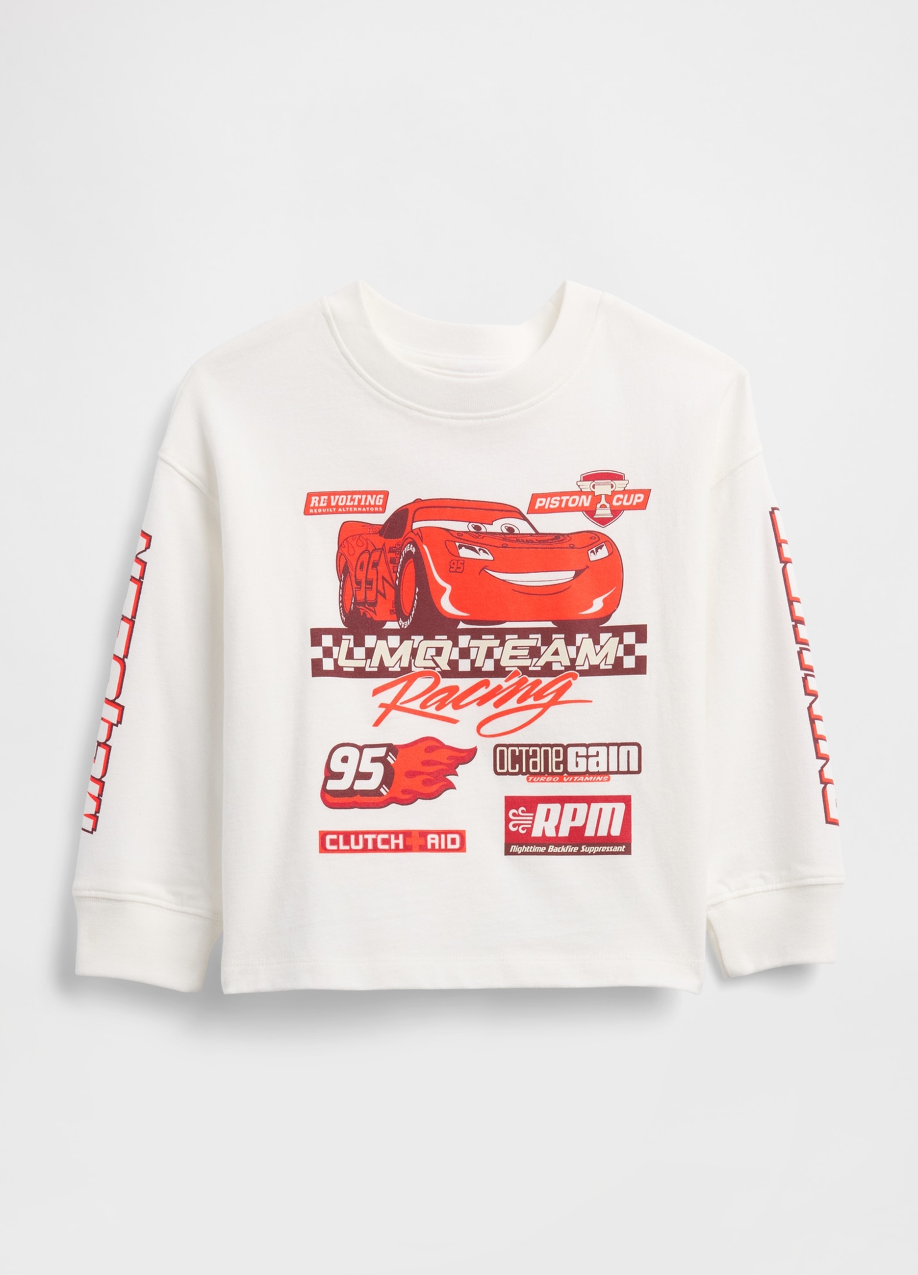 GAP KIDS, T-shirt A Maniche Lunghe Con Stampa Disney Cars, Bambino, Blu, Taglia: 2Y/84-91