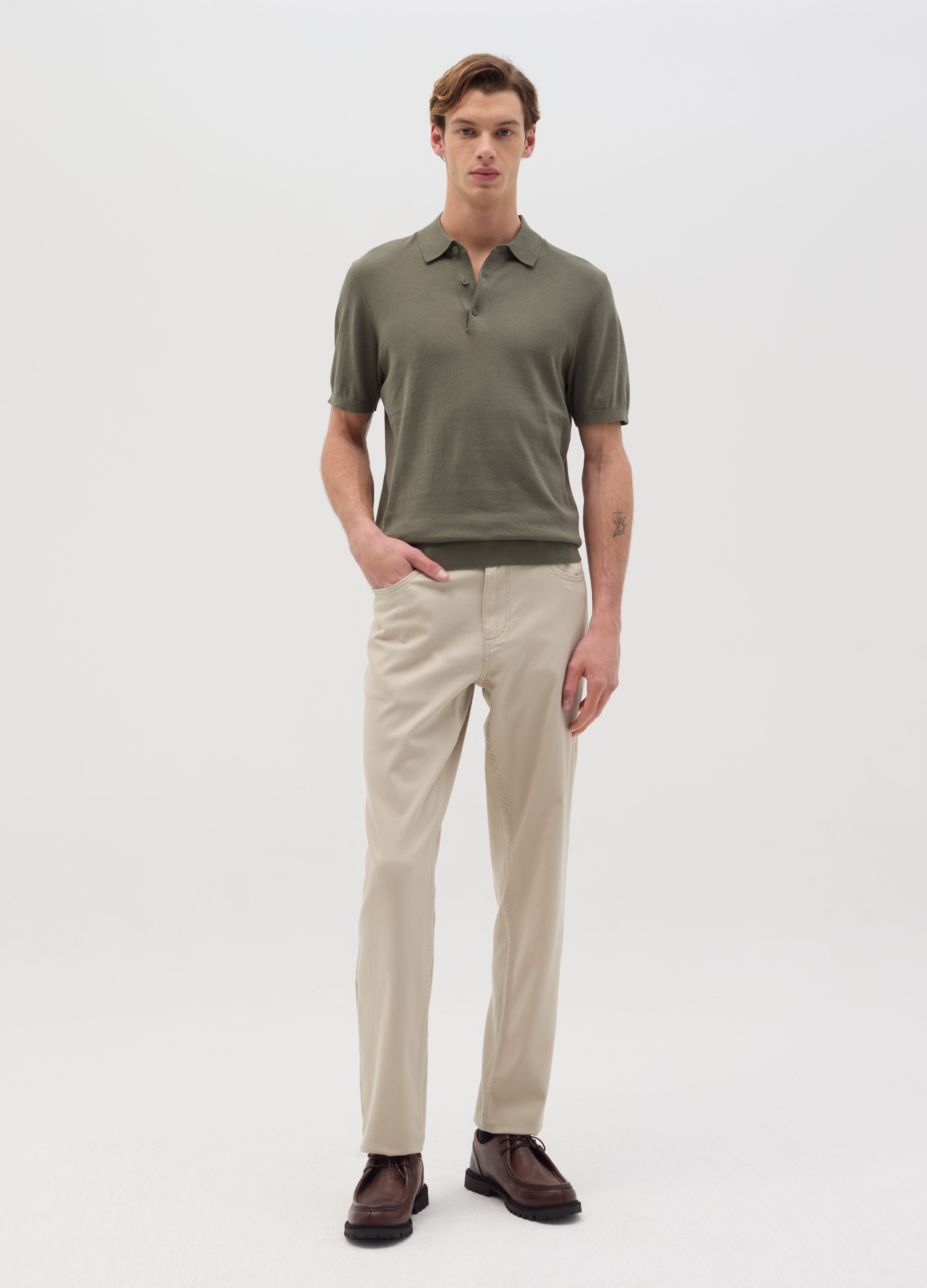 OVS , Polo In Cotone Tinta Unita, Uomo, Verde, Taglia: XL