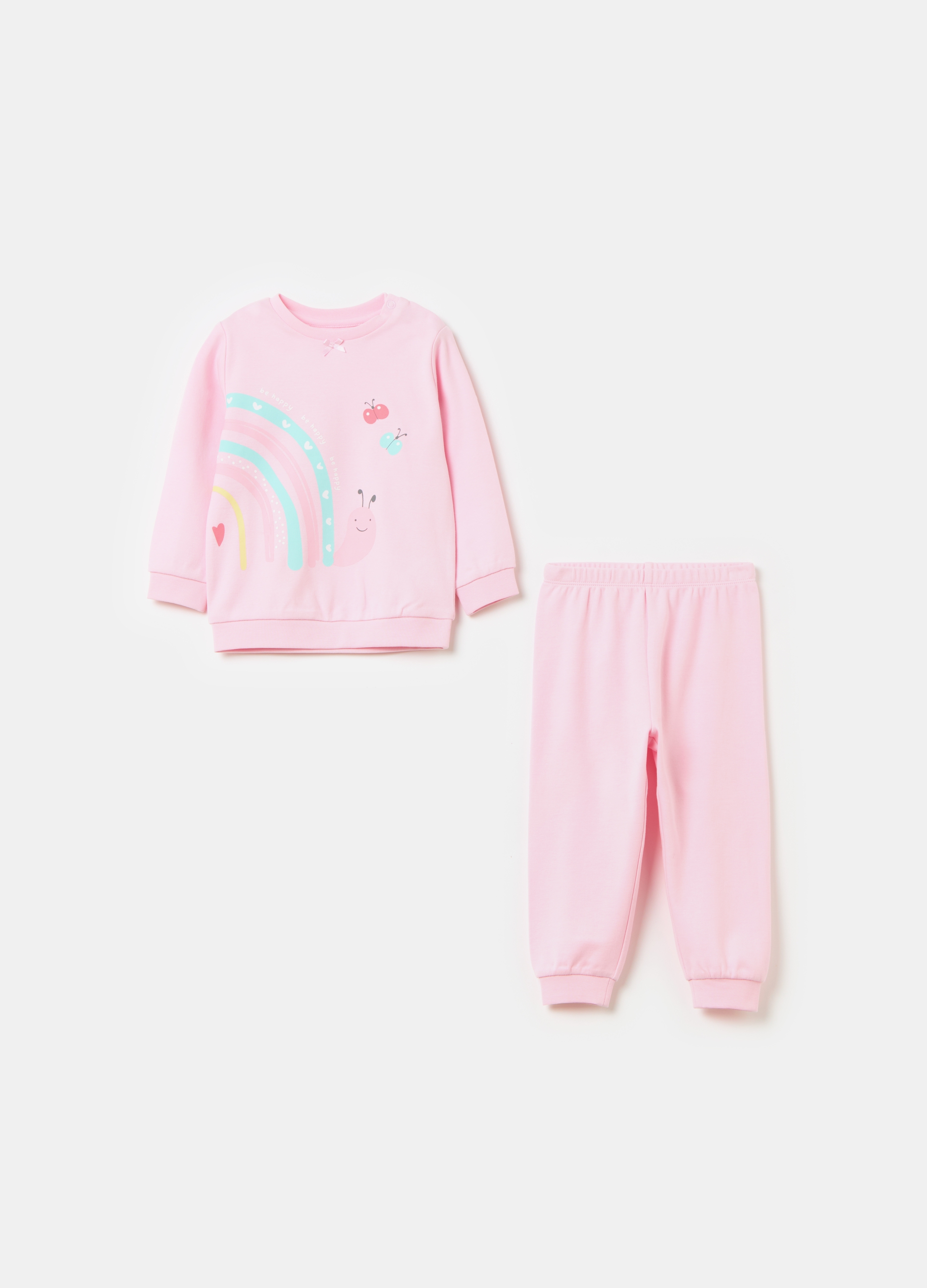 FAGOTTINO, Pigiama In Cotone Bio Con Stampa, Neonato, Rosa, Taglia: 24-30