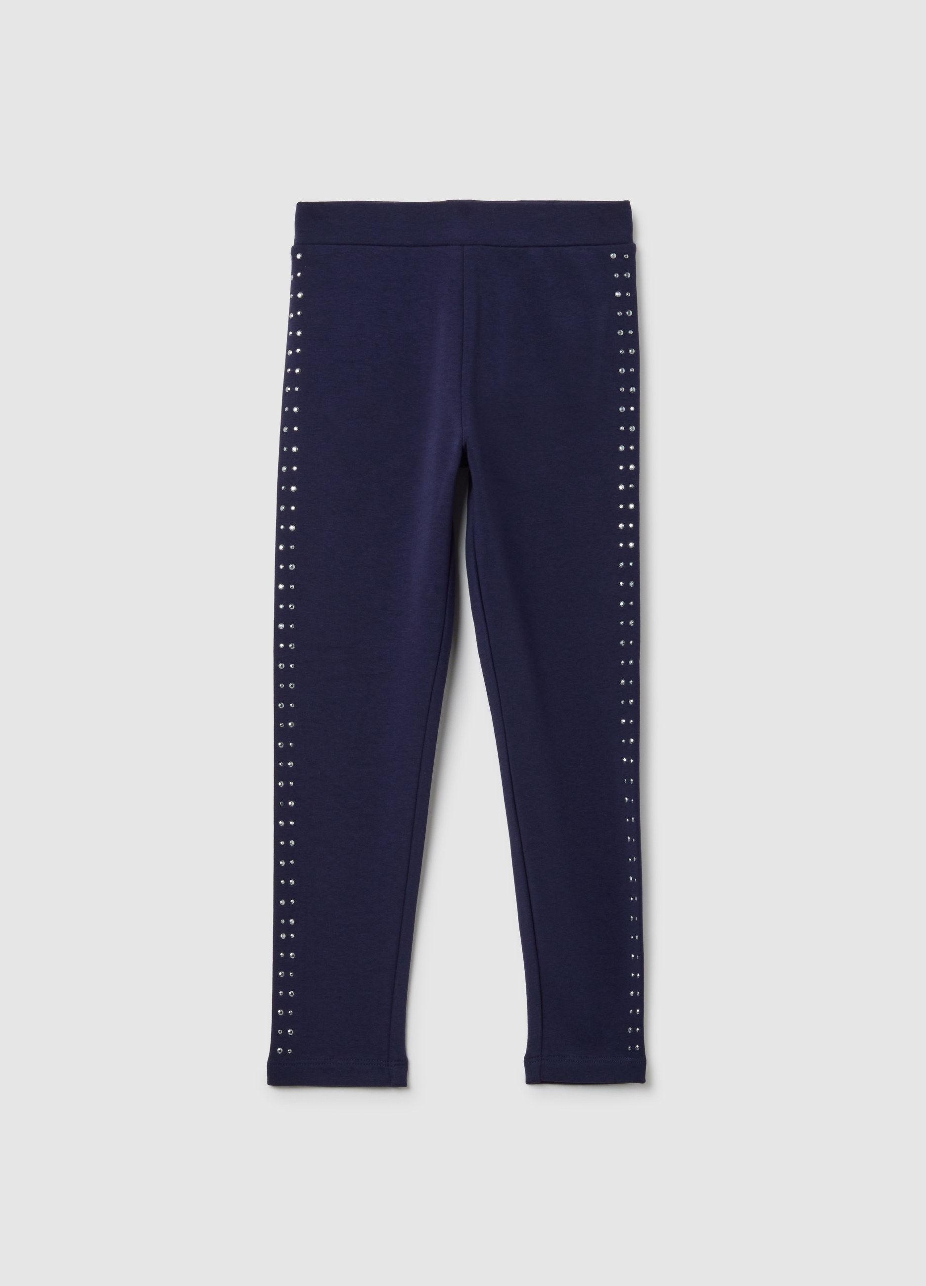 OVS, Leggings Da Bambina In Cotone Blu Skinny Fit, Blu, Taglia: 5-6