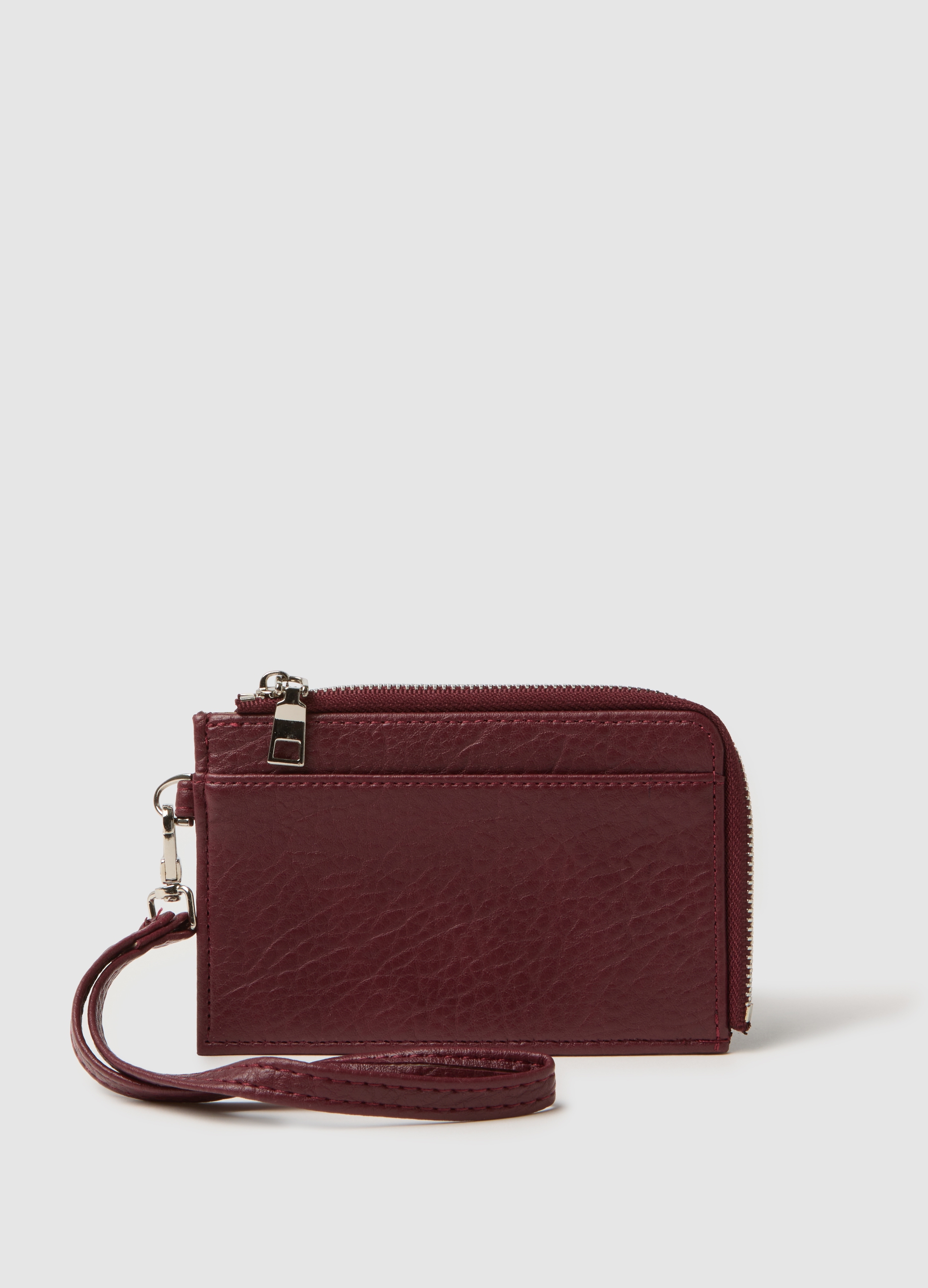 OVS, Portafoglio Bordeaux Con Zip, Donna, Rosso, Taglia: ONE SIZE