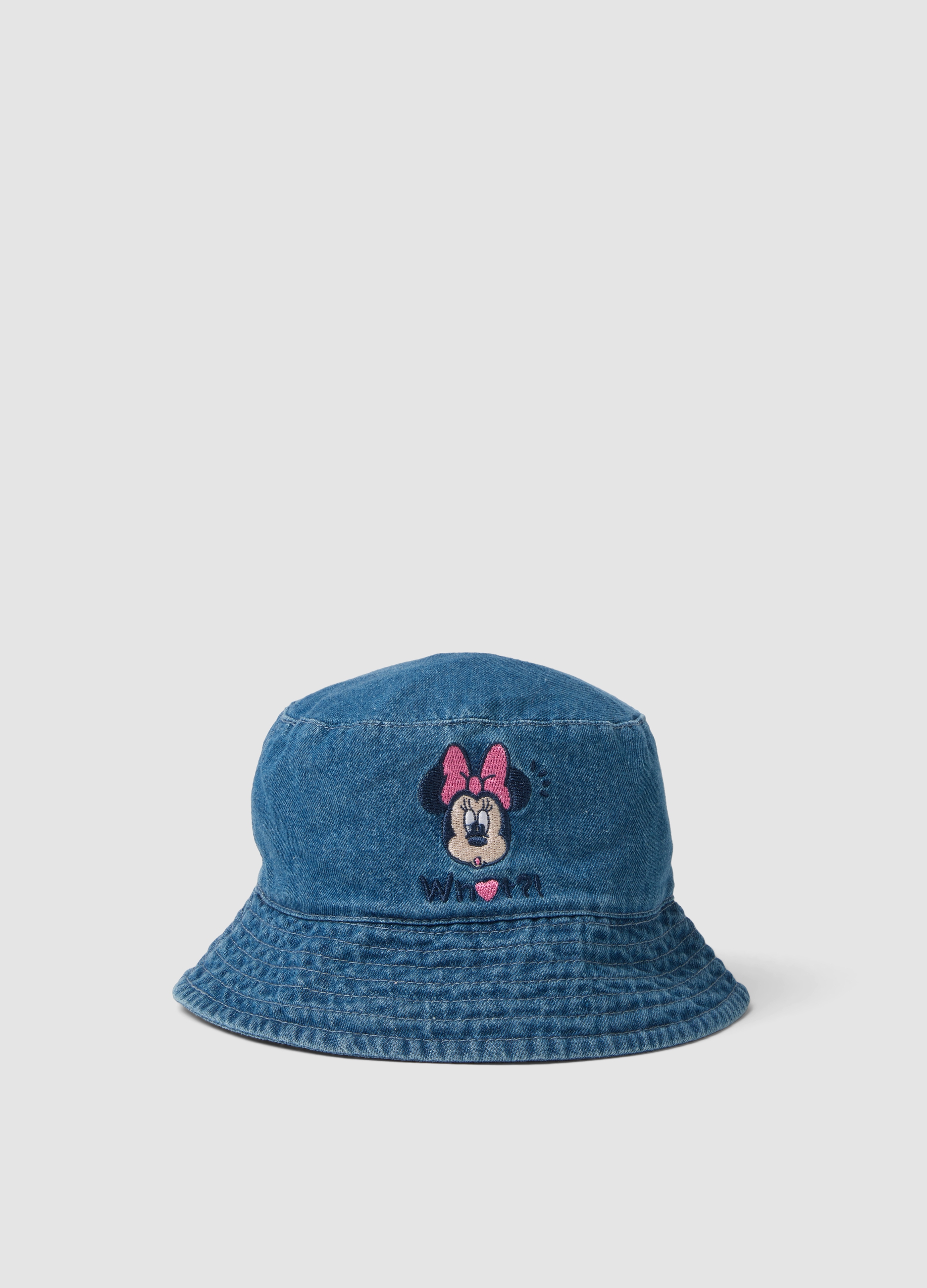FAGOTTINO, Cappello Denim Blu In Puro Cotone Da Bimba Con Minnie, Niña, Azul vaquero, Talla: 42-44