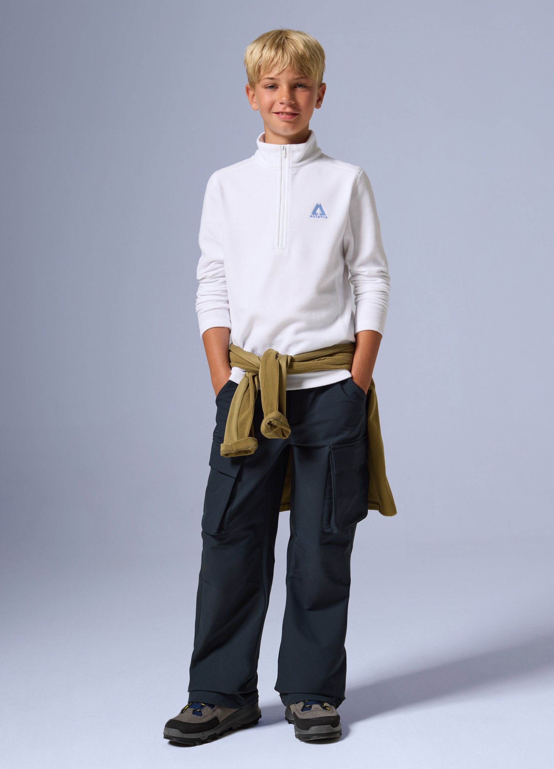 ALTAVIA, Pile Half Zip Altavia With Deborah Compagnoni, Bambino, Bianco, Taglia: 14