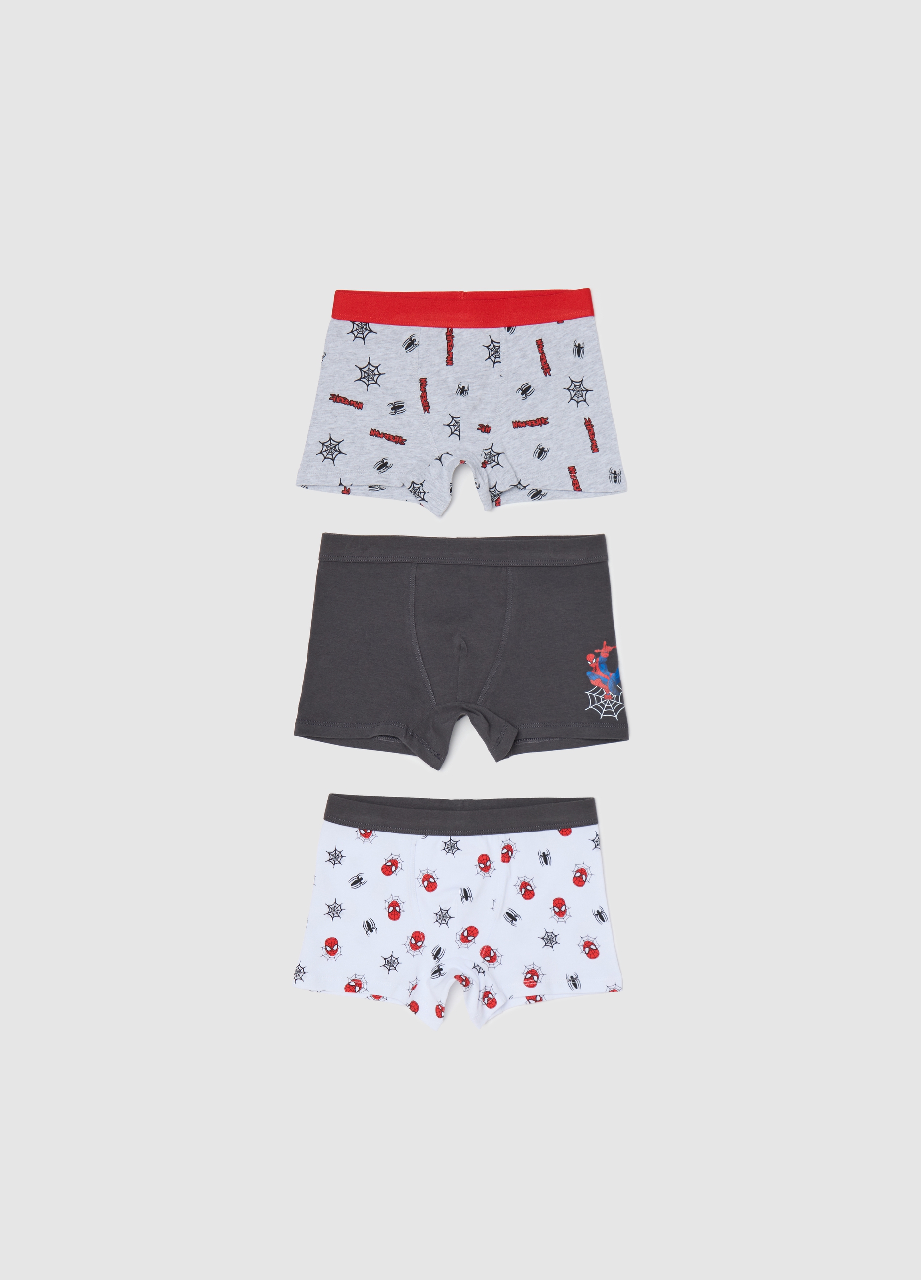 OVS, Tripack Boxer Con Fantasia Spiderman, Bambino, Multicolor, Taglia: 3-4