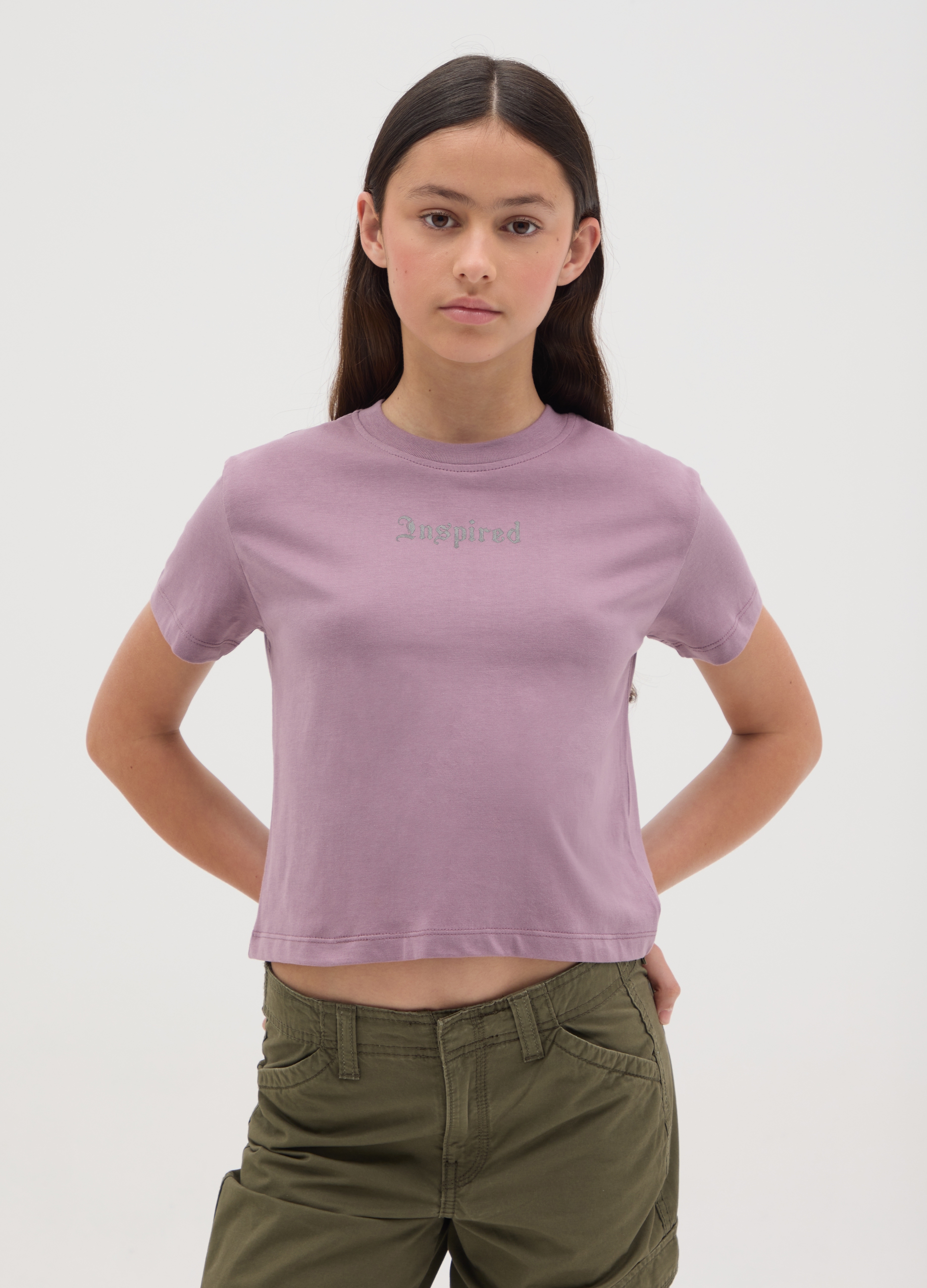 OVS, T-shirt Da Ragazze In Puro Cotone Viola Regular Fit, Bambina, Viola, Taglia: 10-11