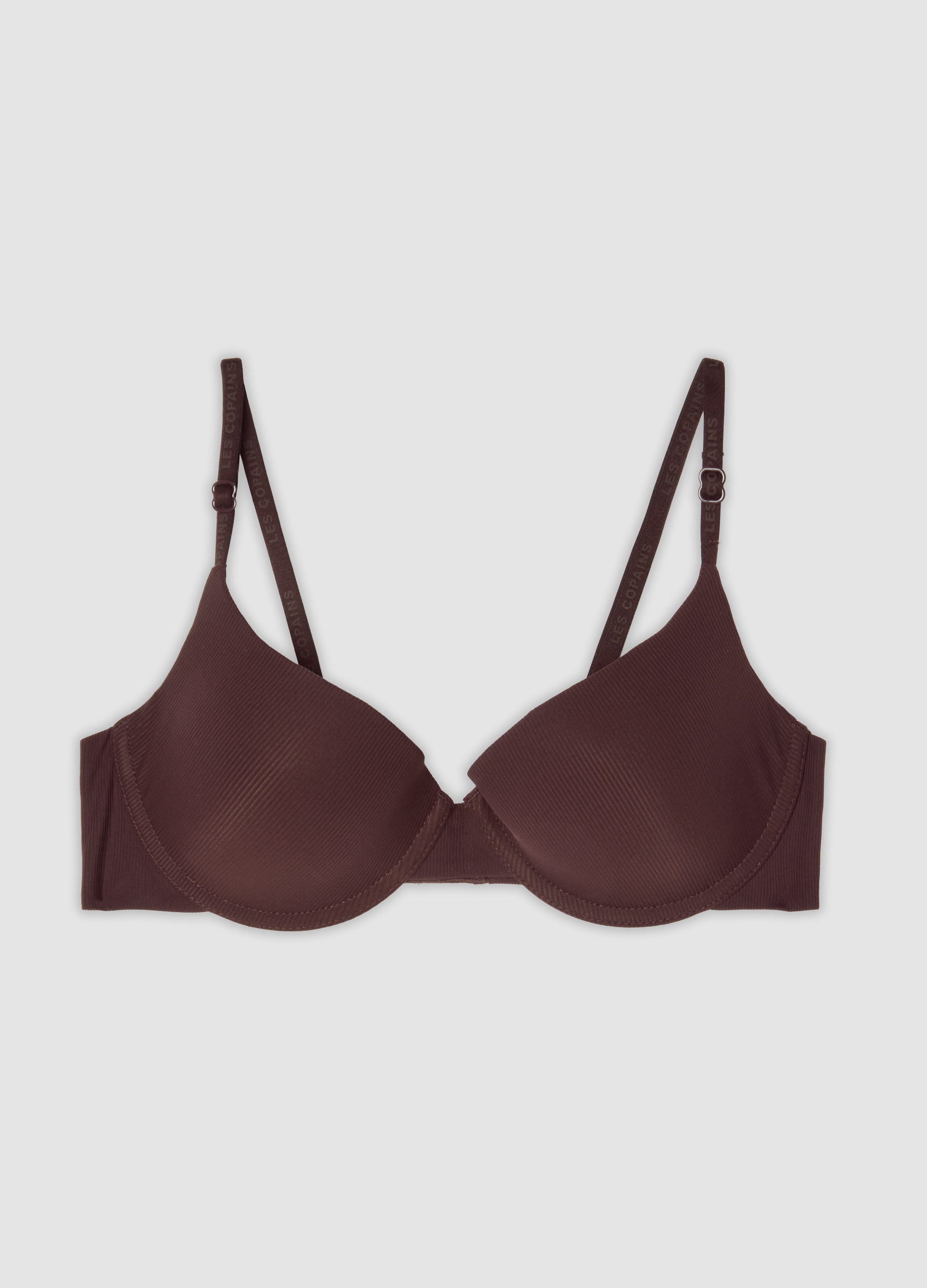 LES COPAINS, Reggiseno Marrone Imbottito In Tessuto Elasticizzato, Donna, Marrone, Taglia: 5B